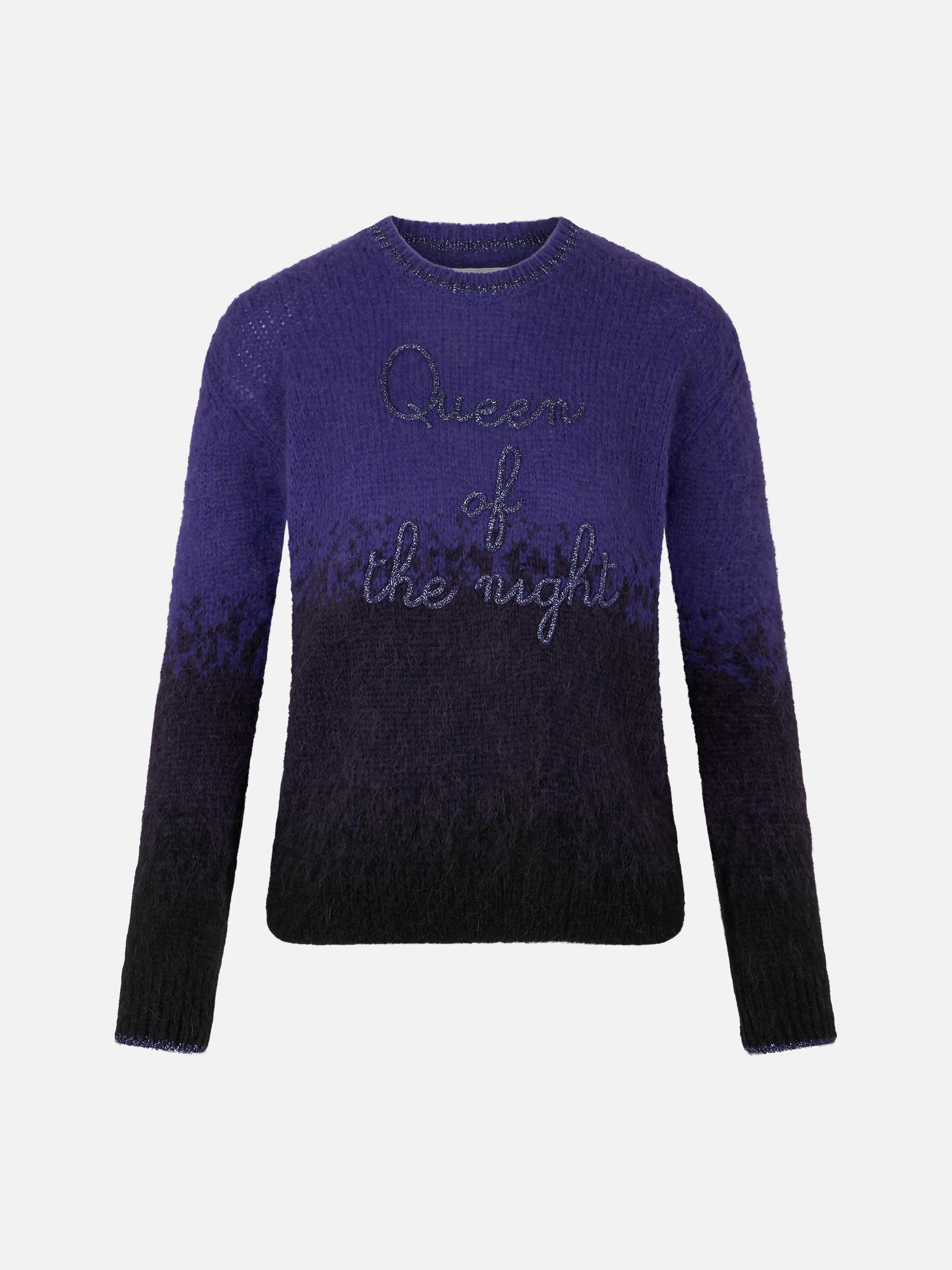 Maglione morbido girocollo con ricamo Queen of the Night - Image 4