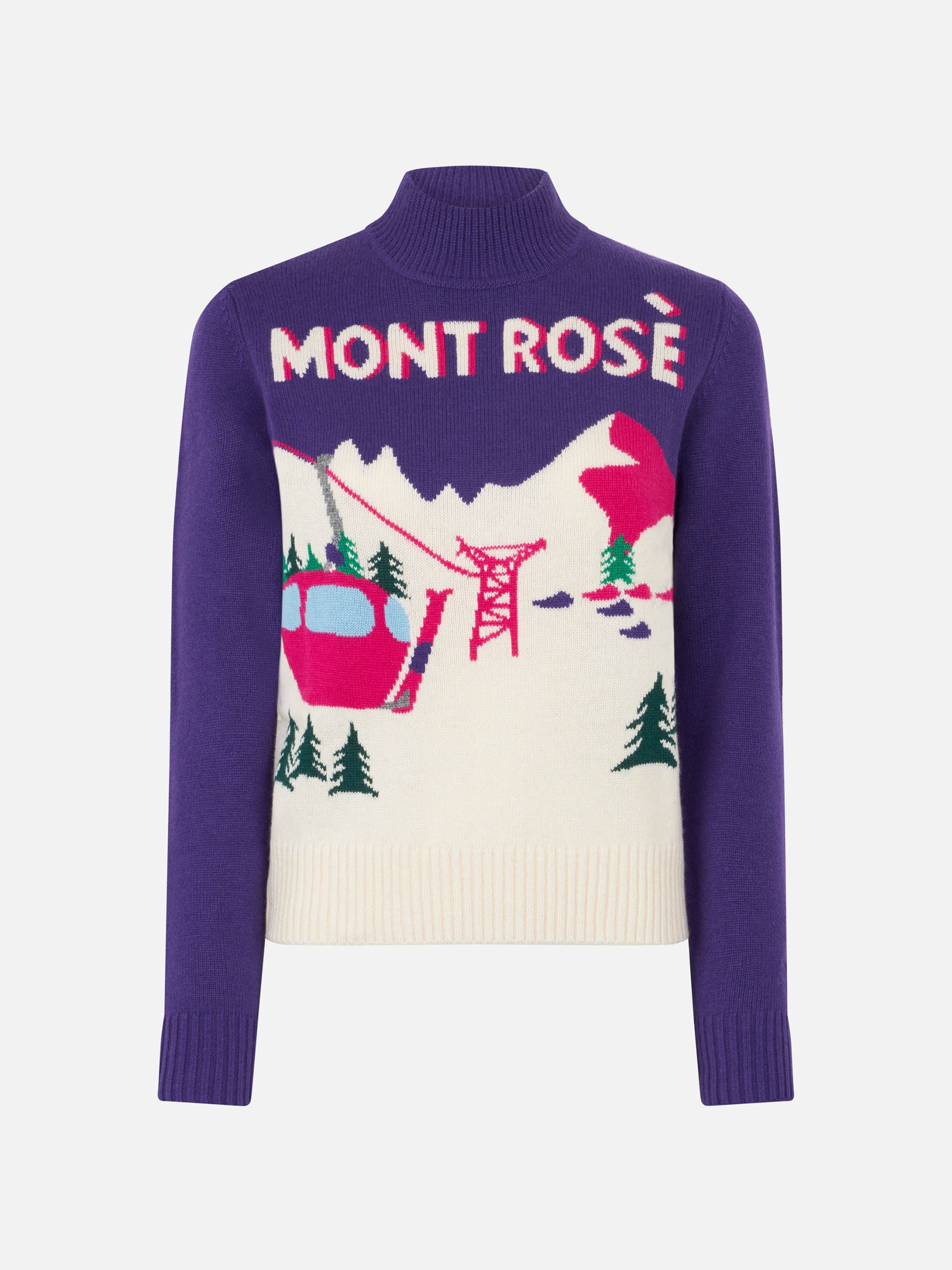 Maglia Peak in cashmere blend con cartolina Mont Rosè - Image 4