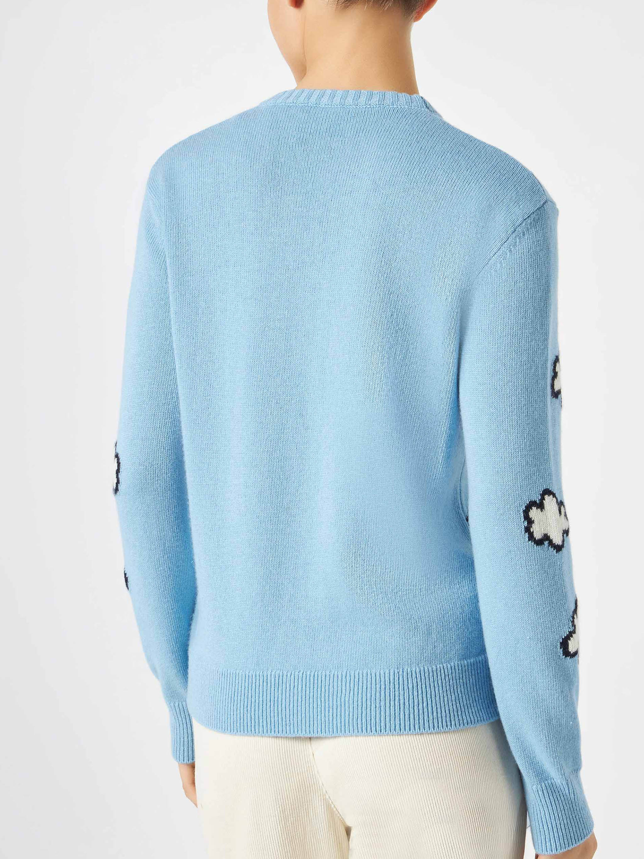 Maglione New Queen con stampa New York azzurro - Image 4