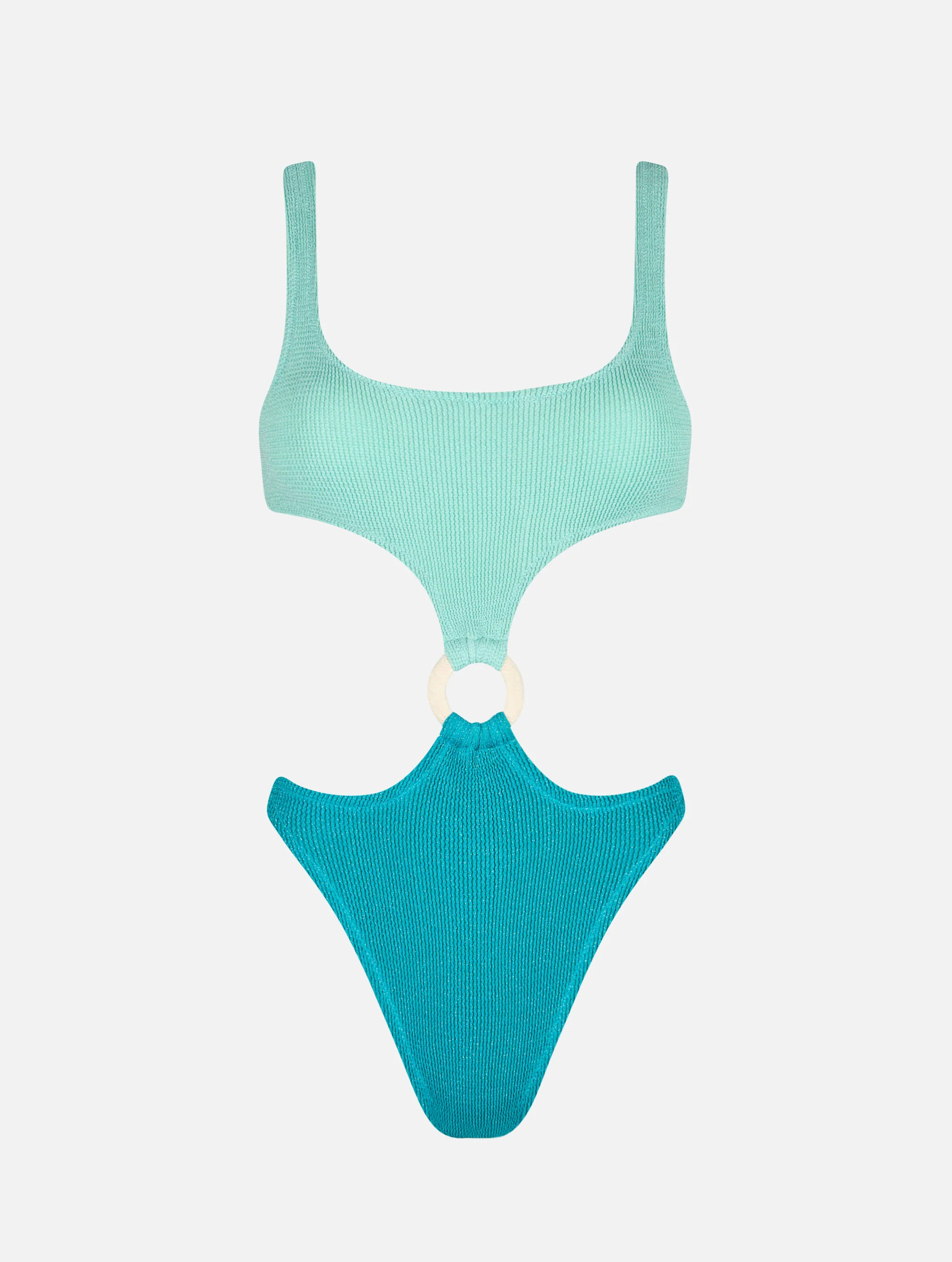 Costume intero Laurel cut out in tessuto crinkle lurex - Image 4