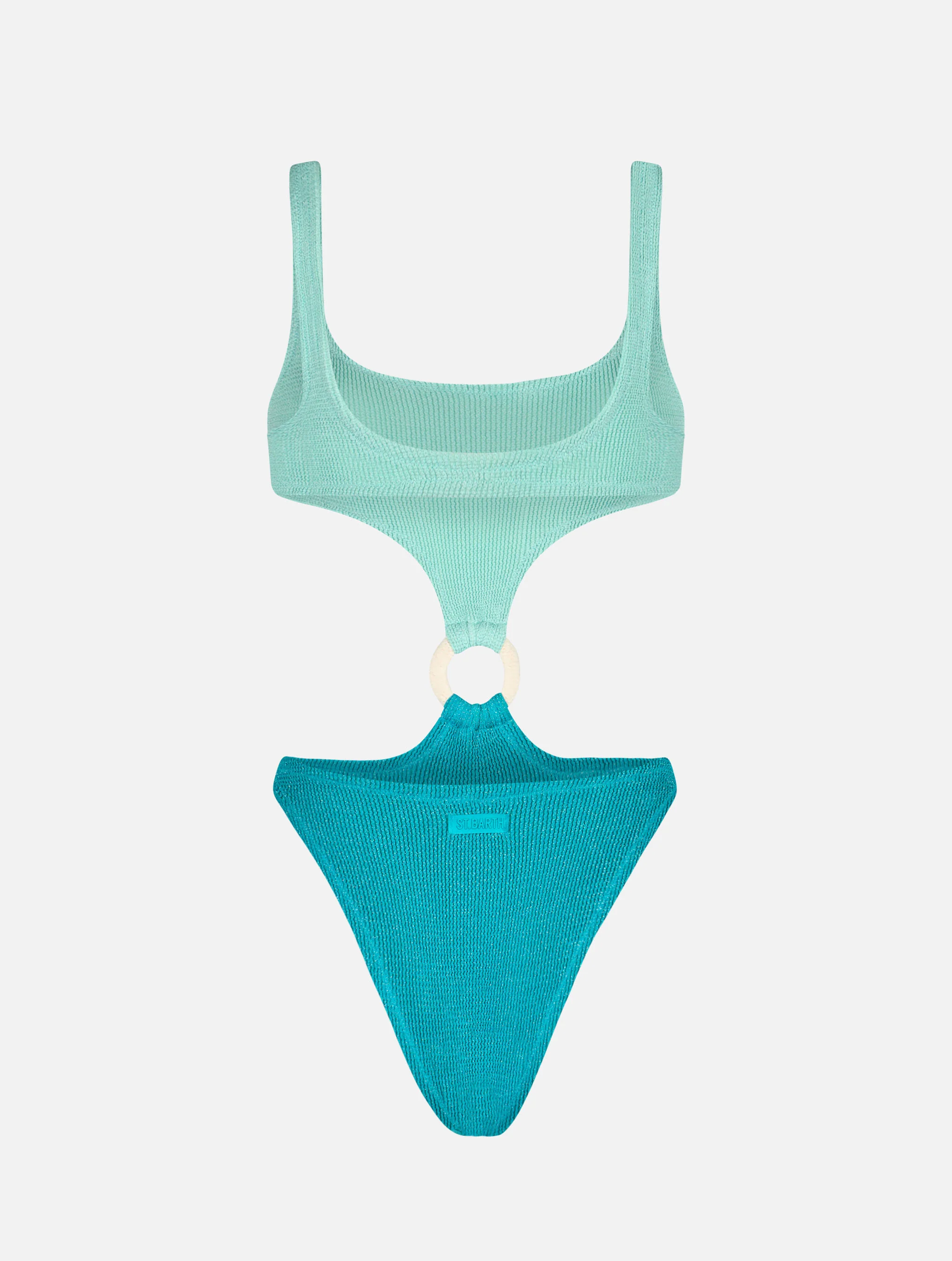 Costume intero Laurel cut out in tessuto crinkle lurex - Image 5