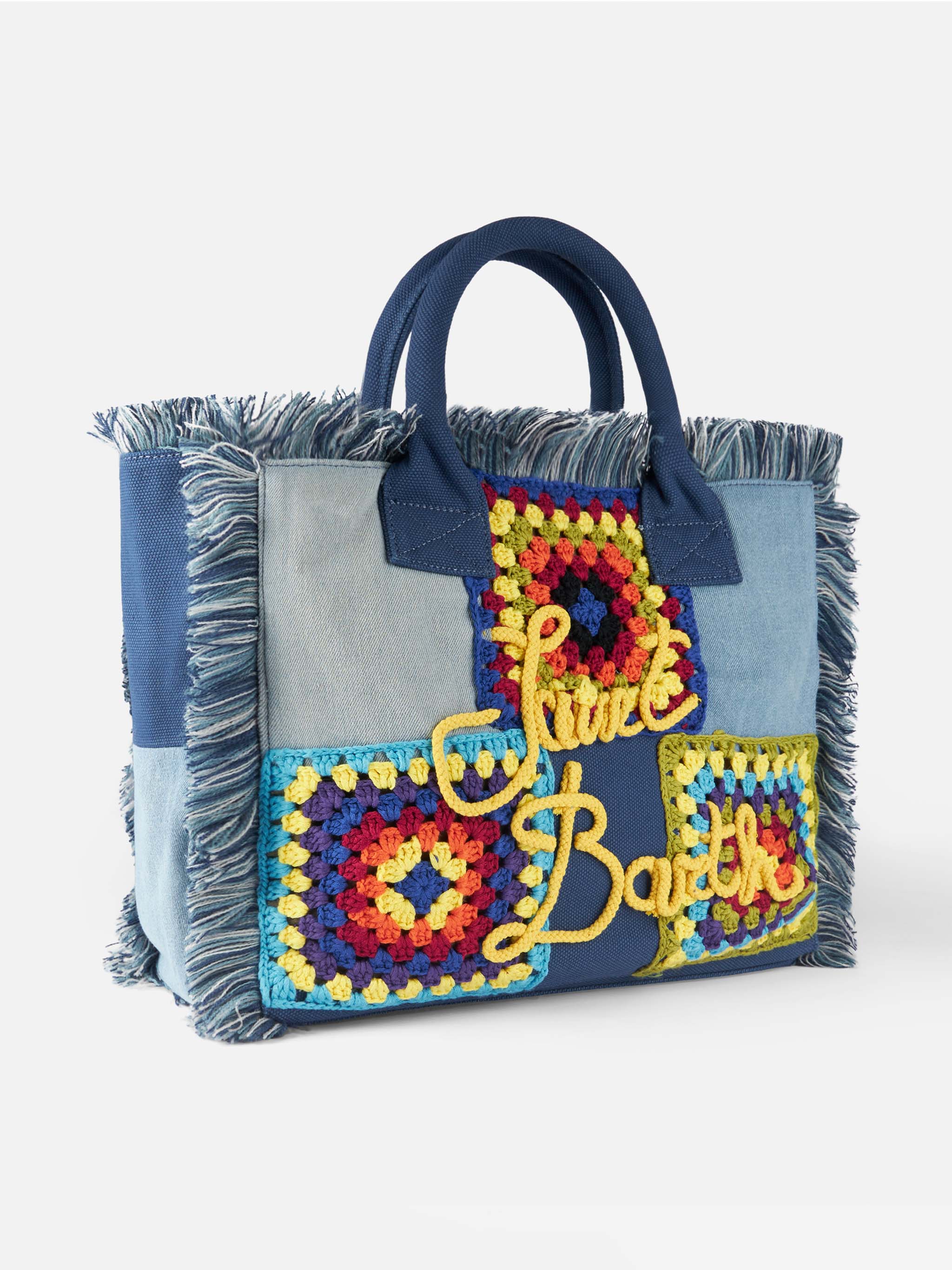 Borsa a spalla in tela all'uncinetto - Image 3