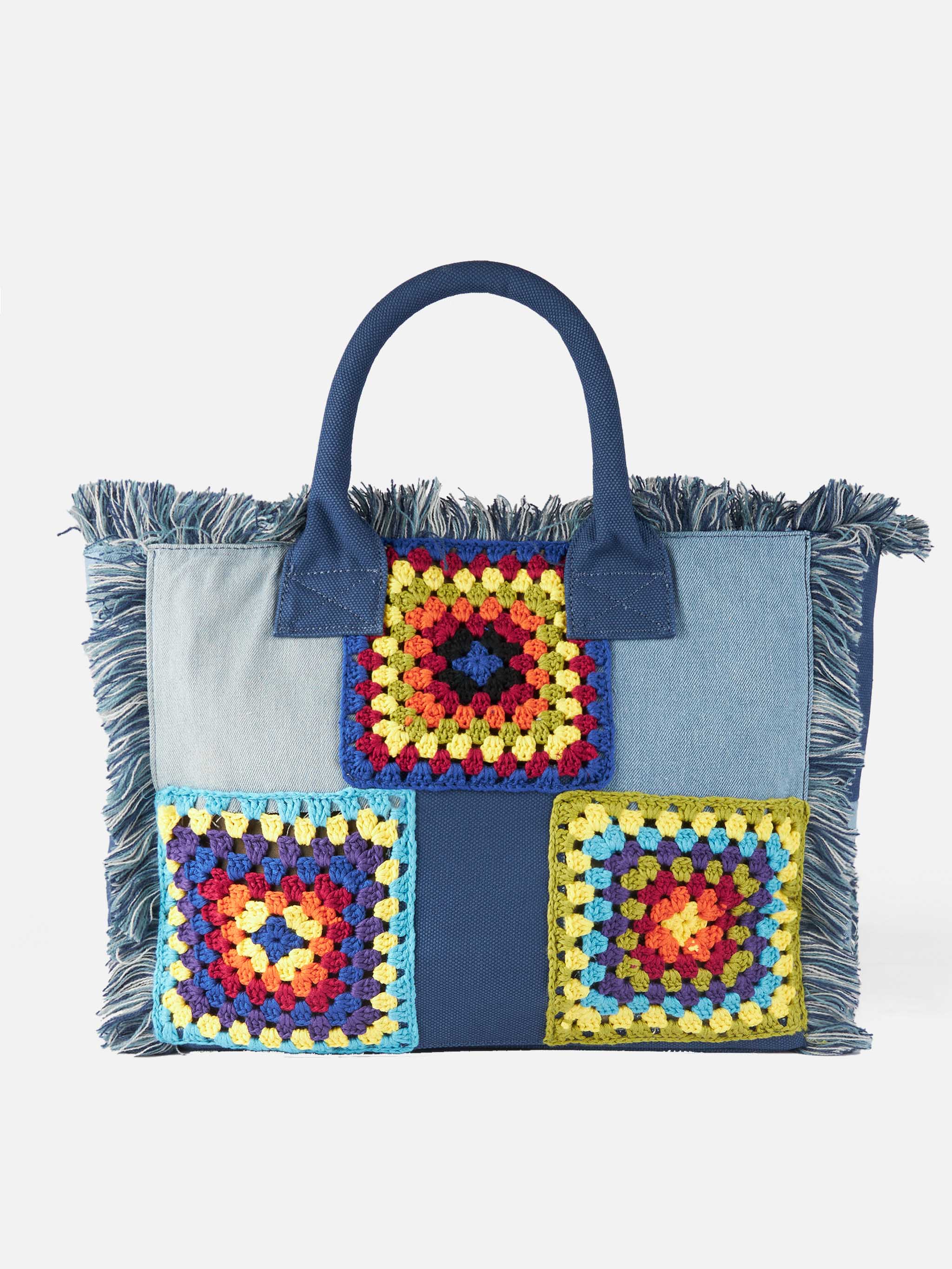 Borsa a spalla in tela all'uncinetto - Image 4