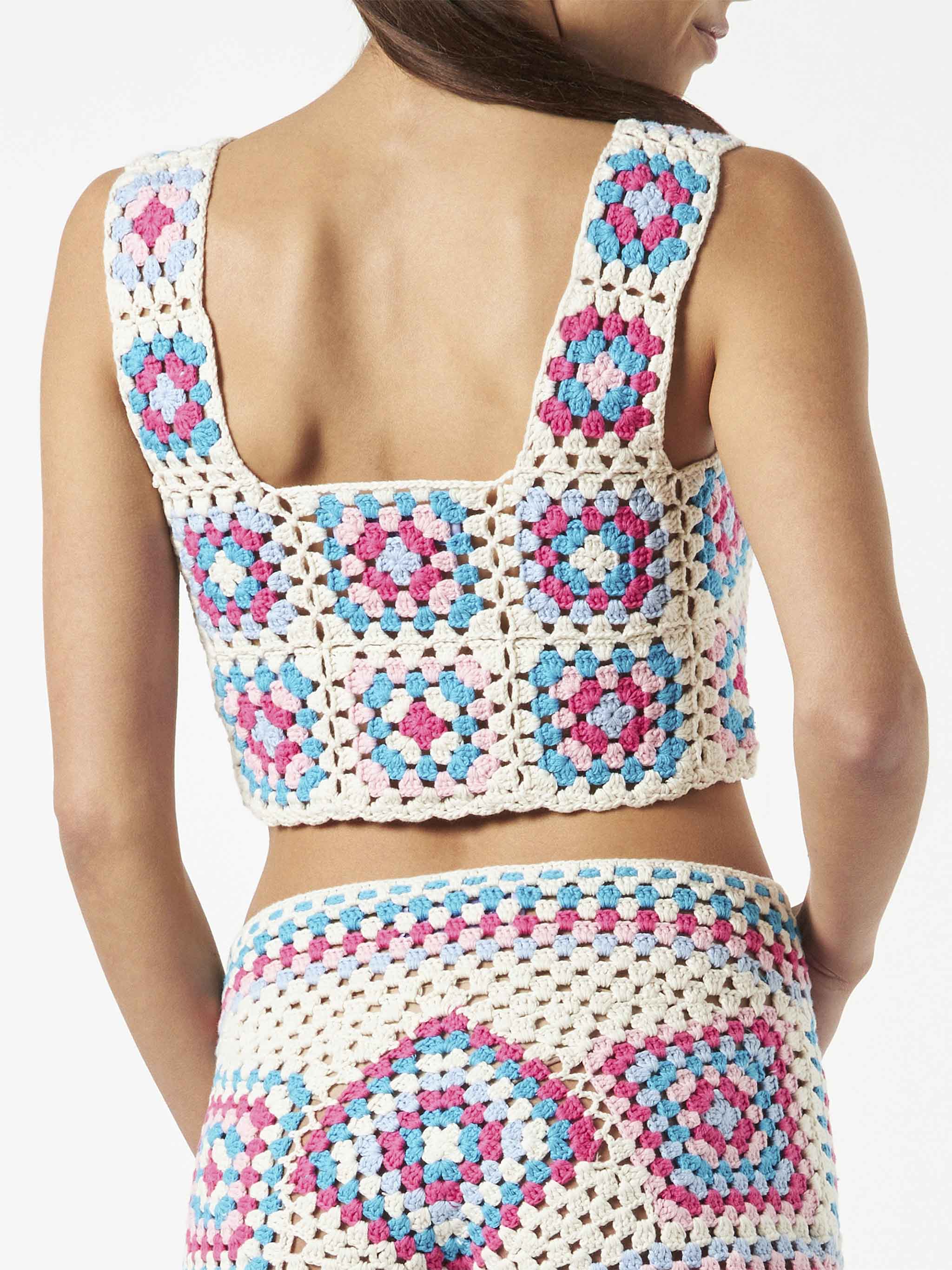 Top Halima crochet multicolore - Image 3