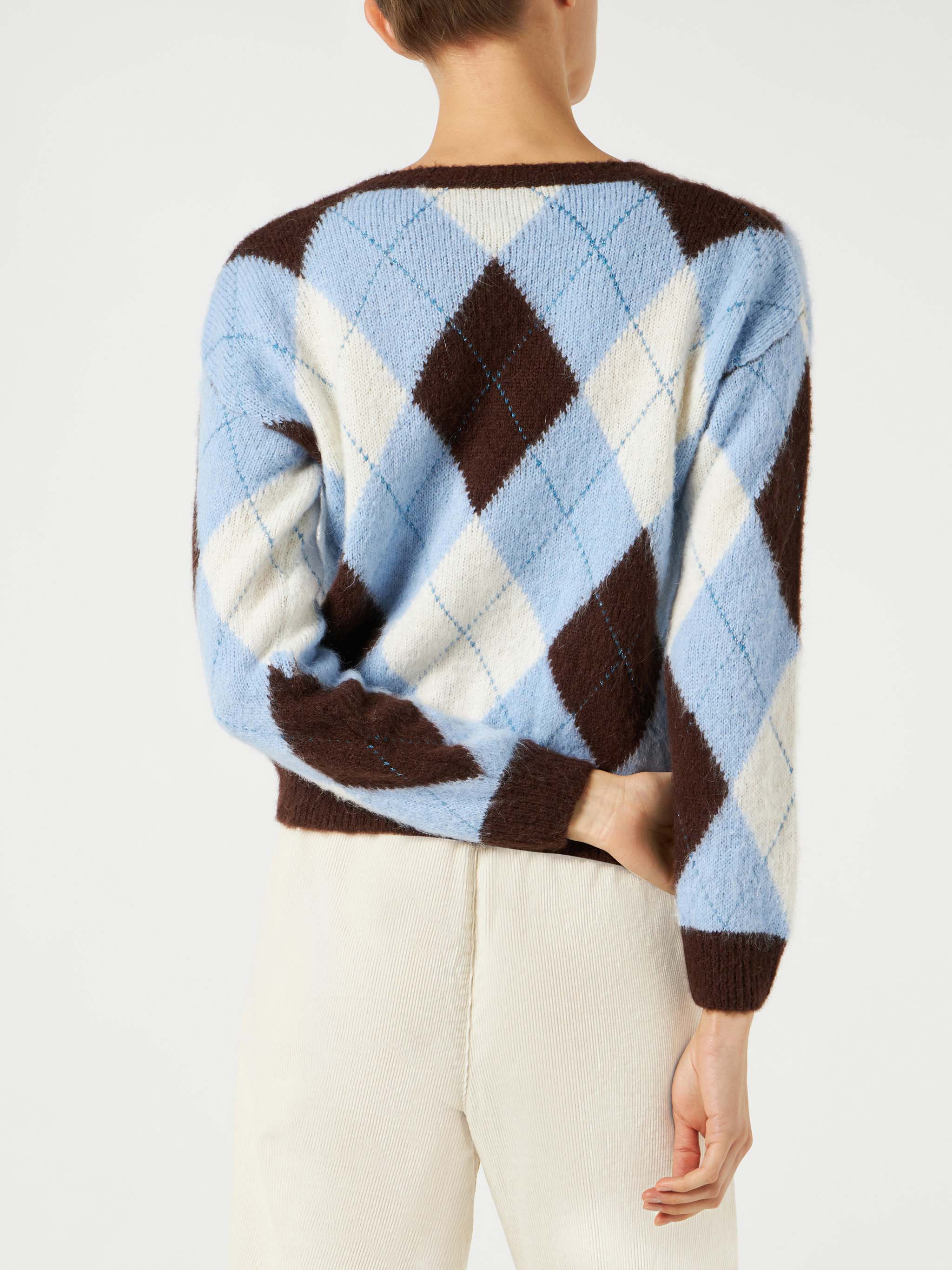 Maglione Annecy Soft crop con fantasia rombi - Image 2