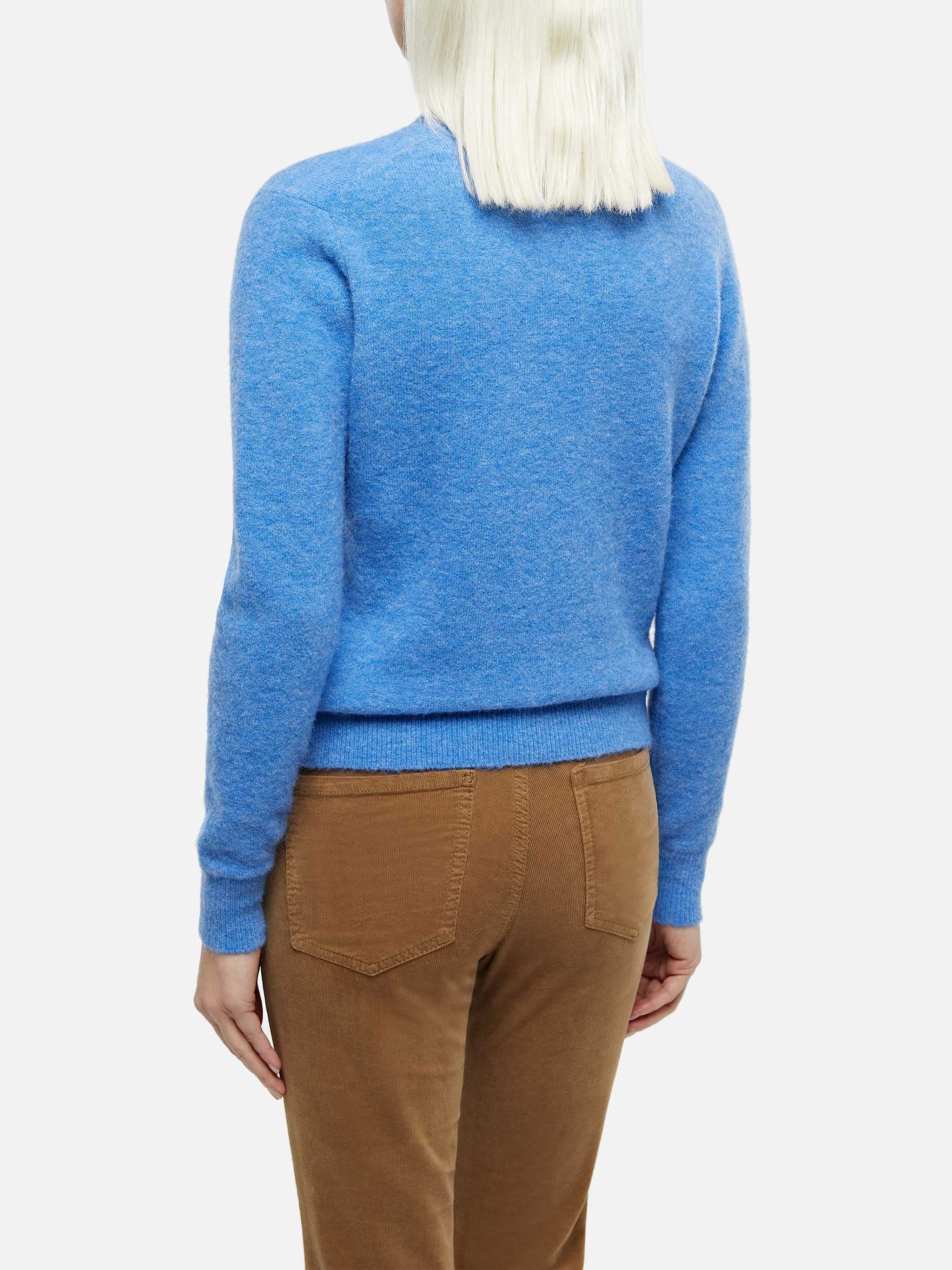 Maglia Sorbonne dusty blue in filato elasticizzato - Image 3