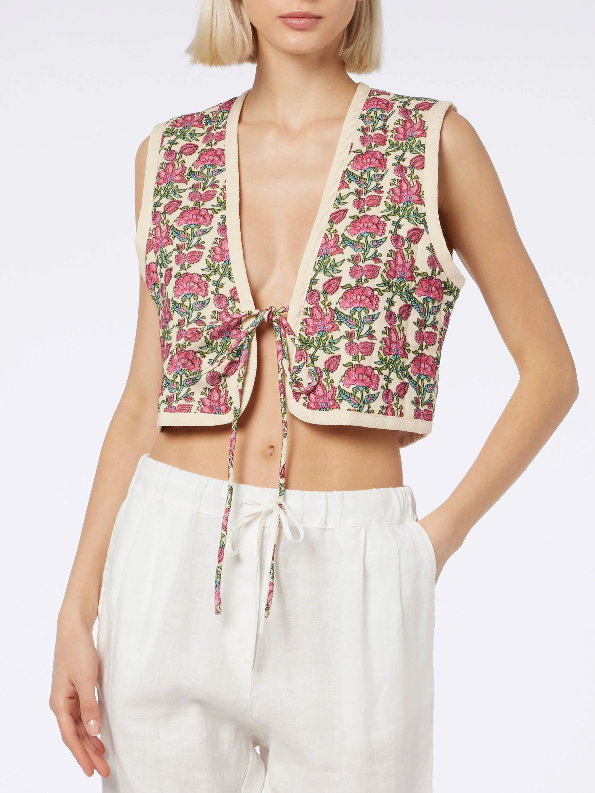 Gilet Shilo imbottito con stampa floreale - Image 2