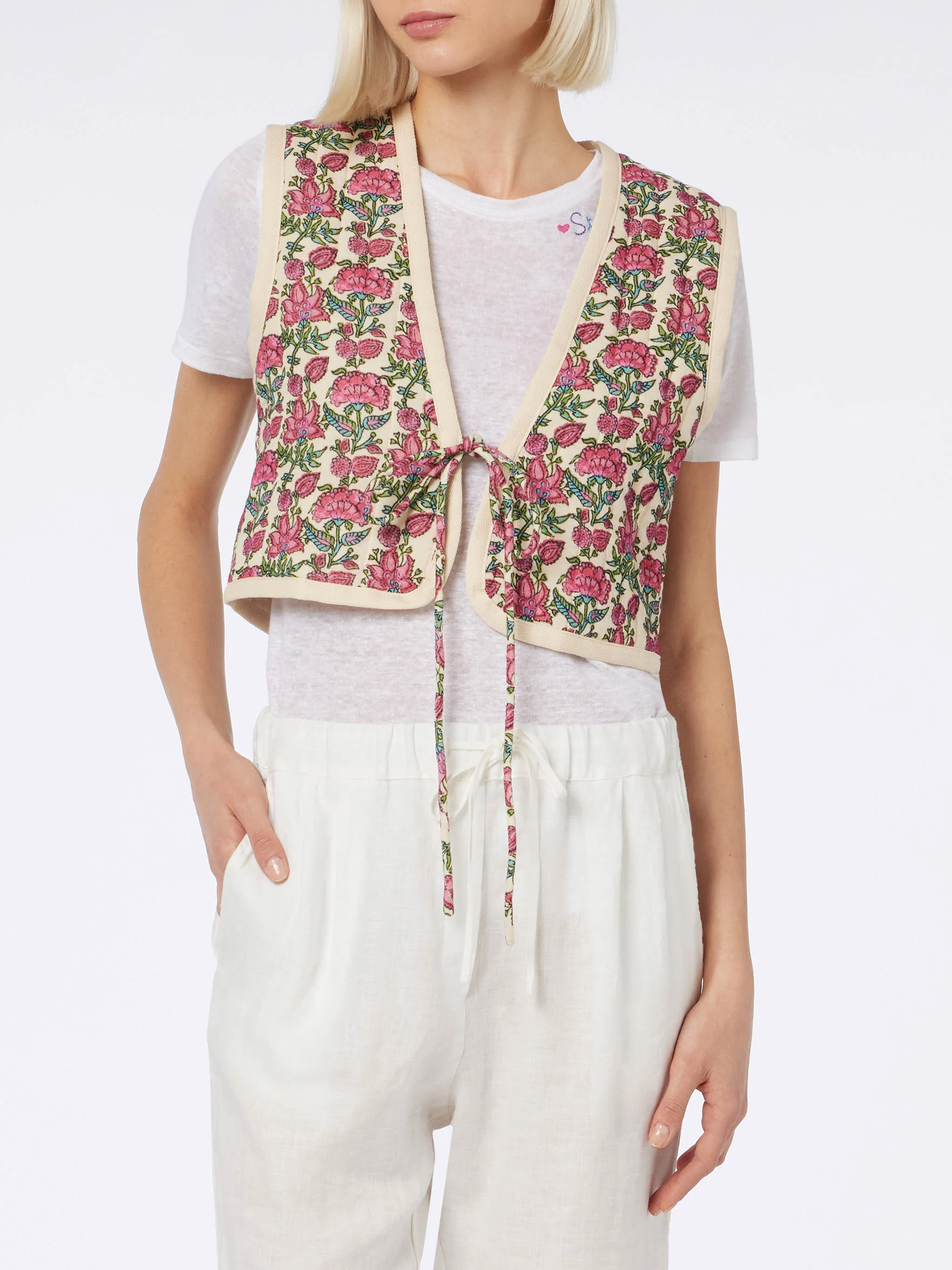 Gilet Shilo imbottito con stampa floreale - Image 3