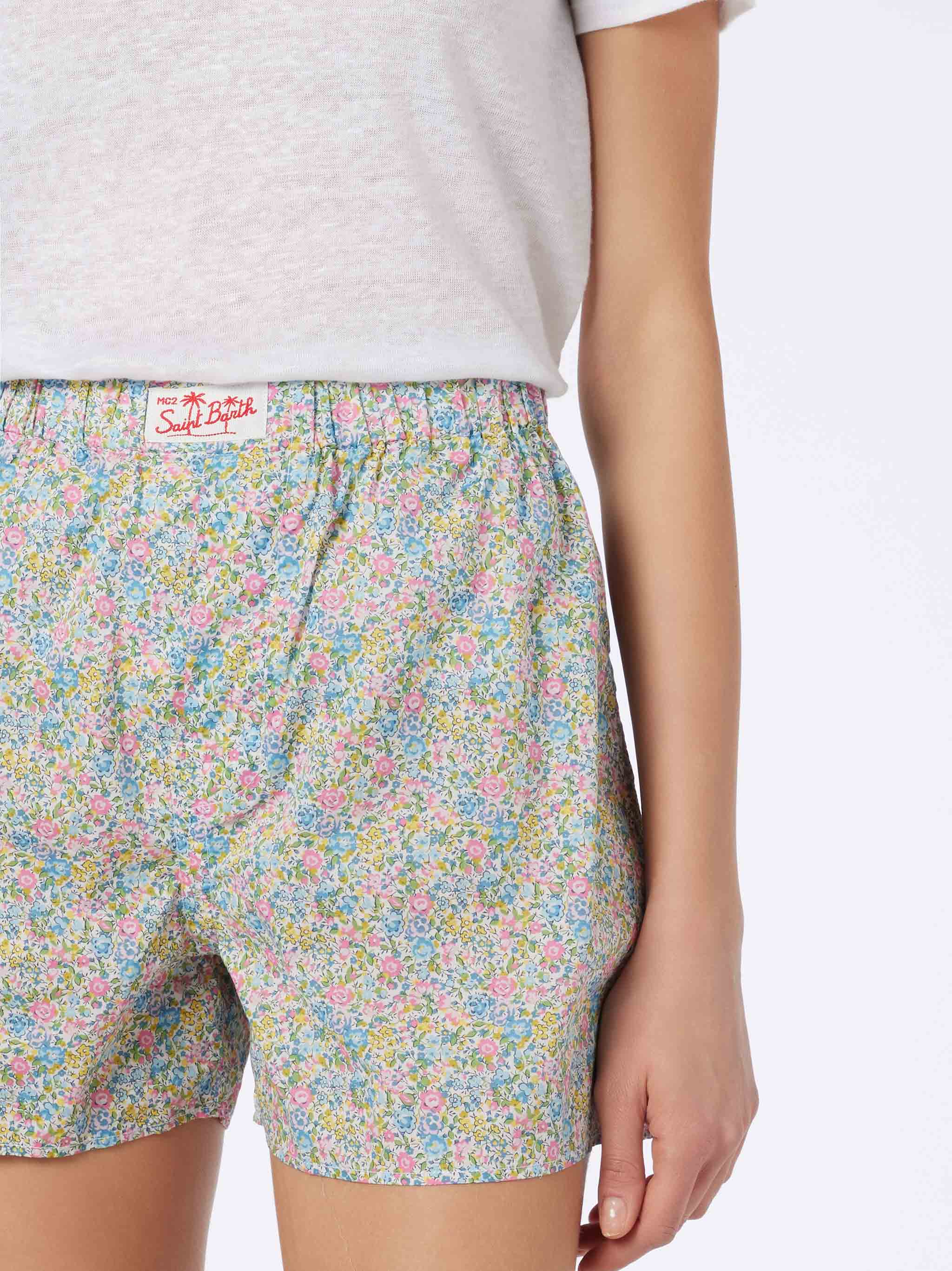 Short Boxy in cotone con stampa floreale | Special Edition - Image 3