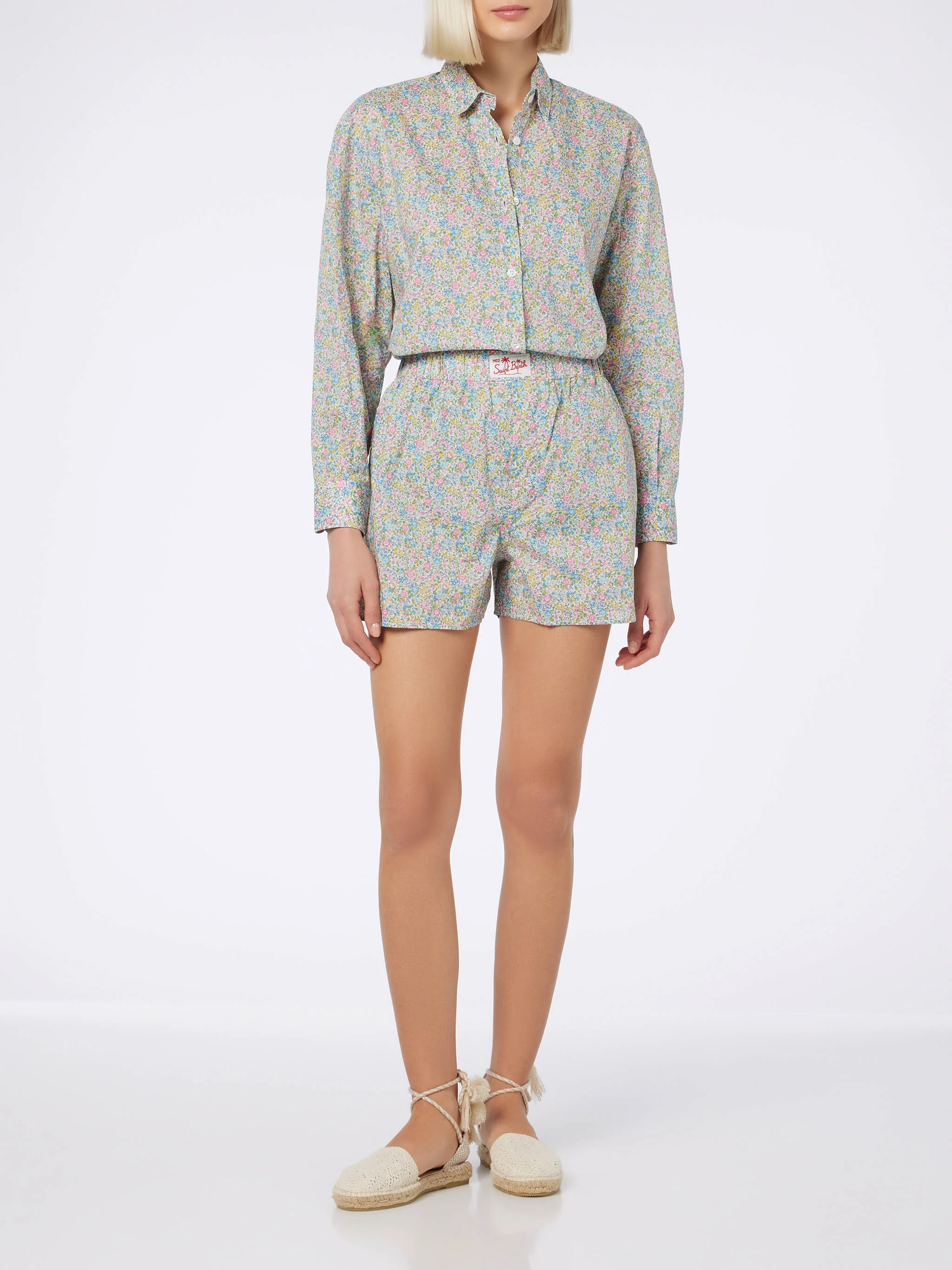 Short Boxy in cotone con stampa floreale | Special Edition - Image 5