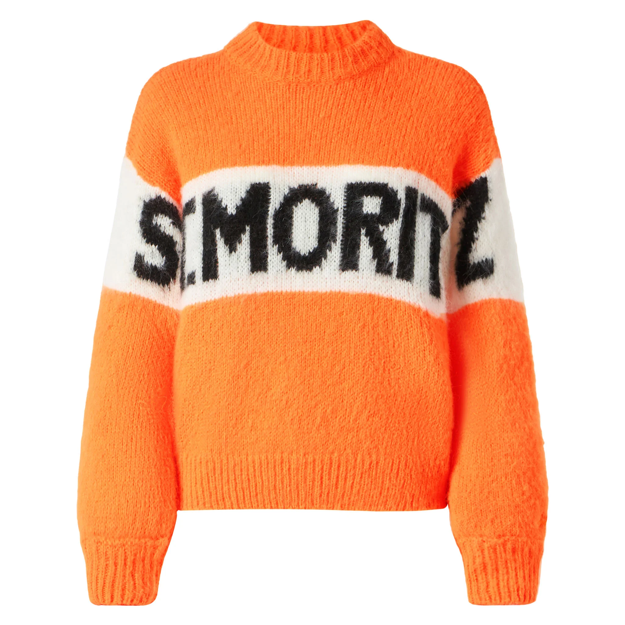 Maglia Danya Soft con ricamo St. Moritz arancione fluo - Image 4