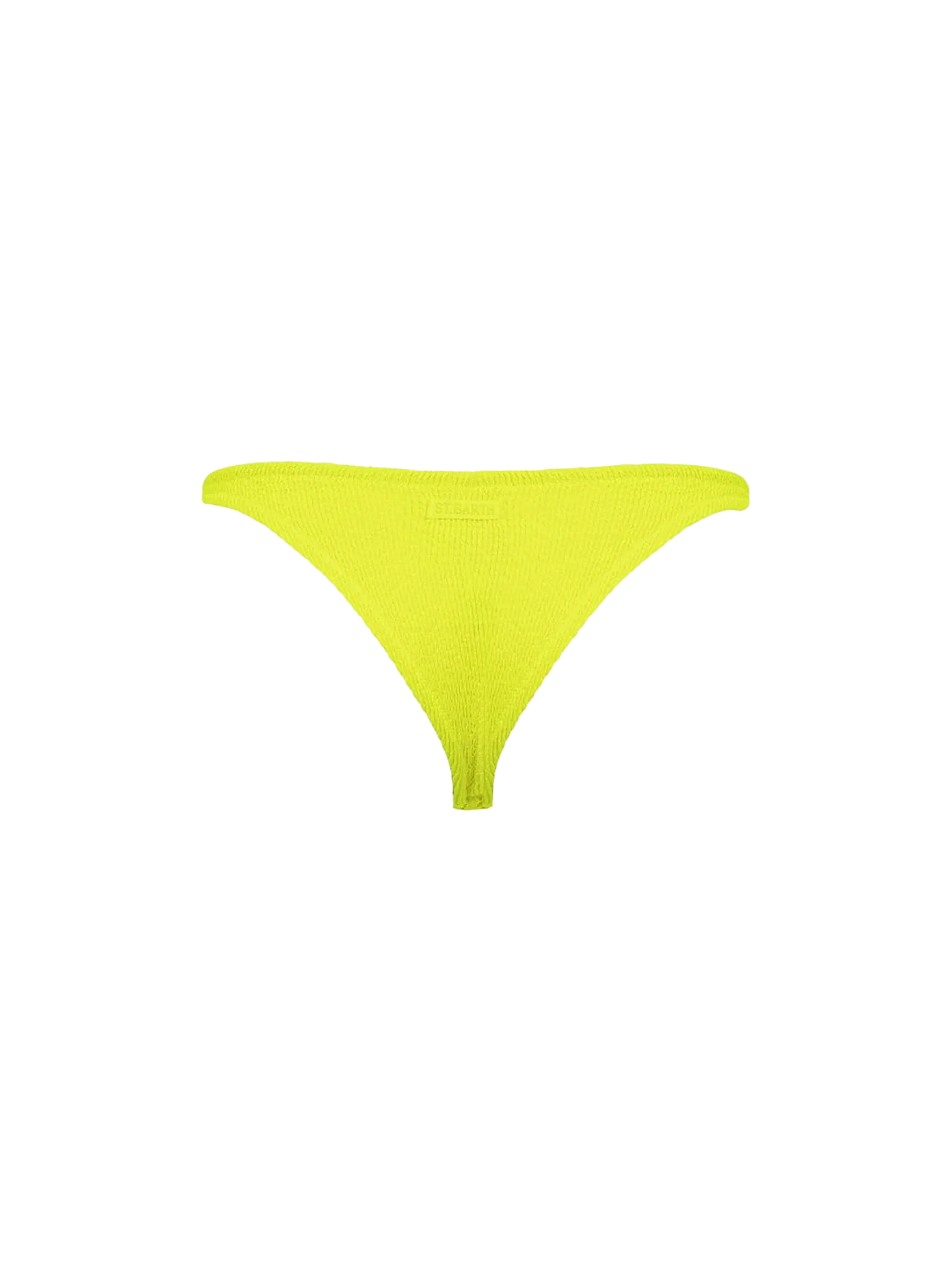 Slip mare Naomi in crinkle giallo fluo tinta unita - Image 2