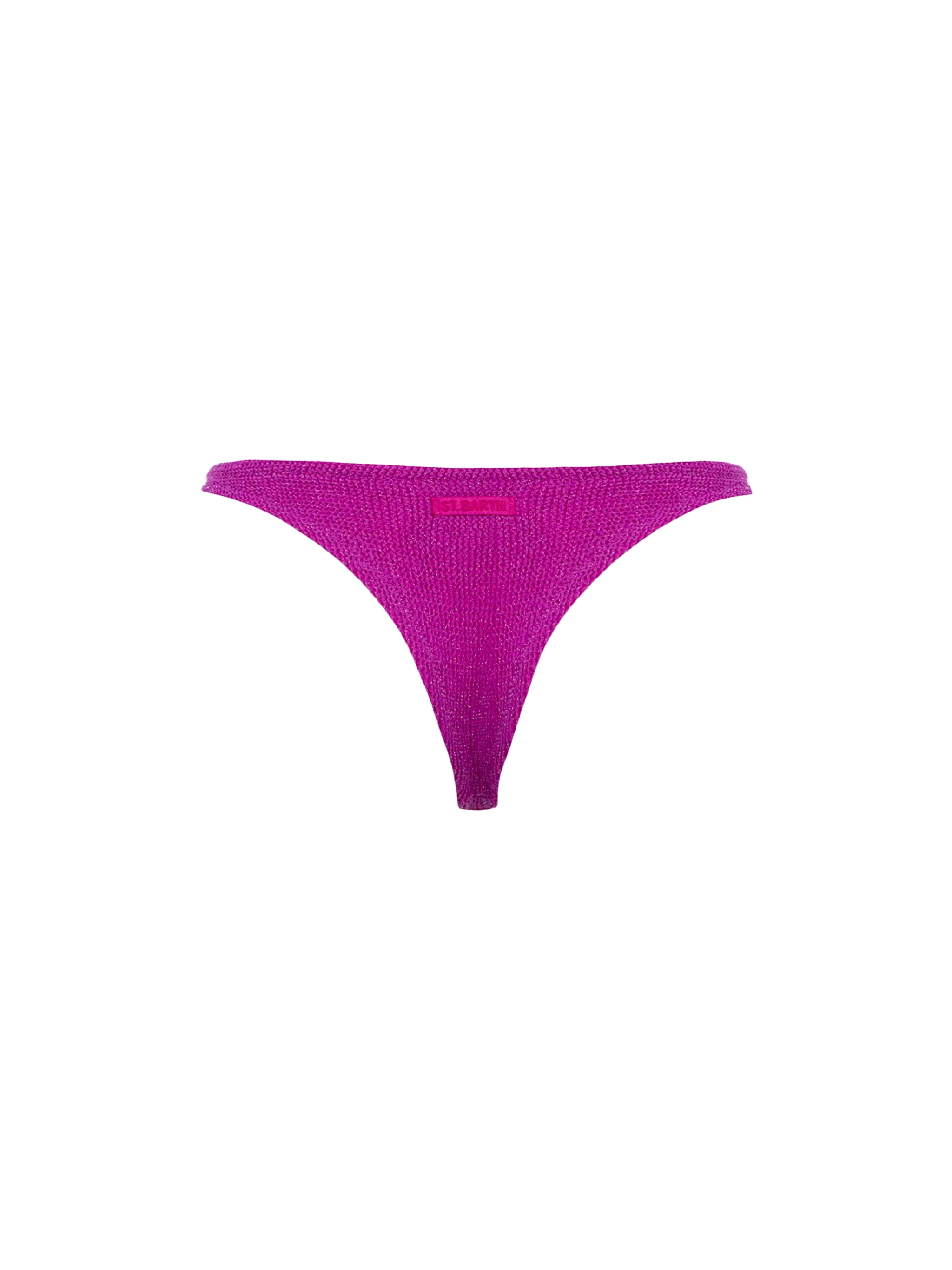 Slip Naomi cheeky in crinkle lurex fucsia - Image 3