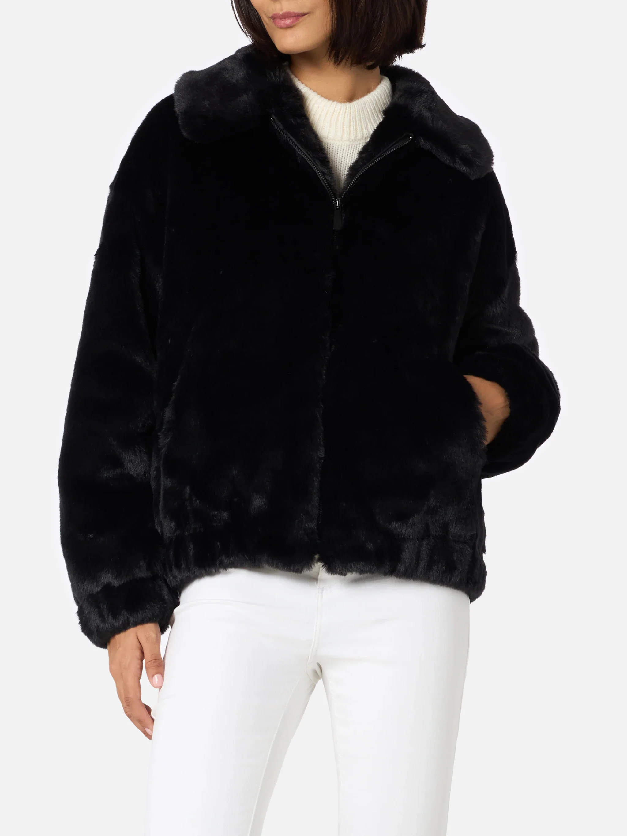 Bomber Aveline effetto pelliccia con stampa Saint Barth - Image 2