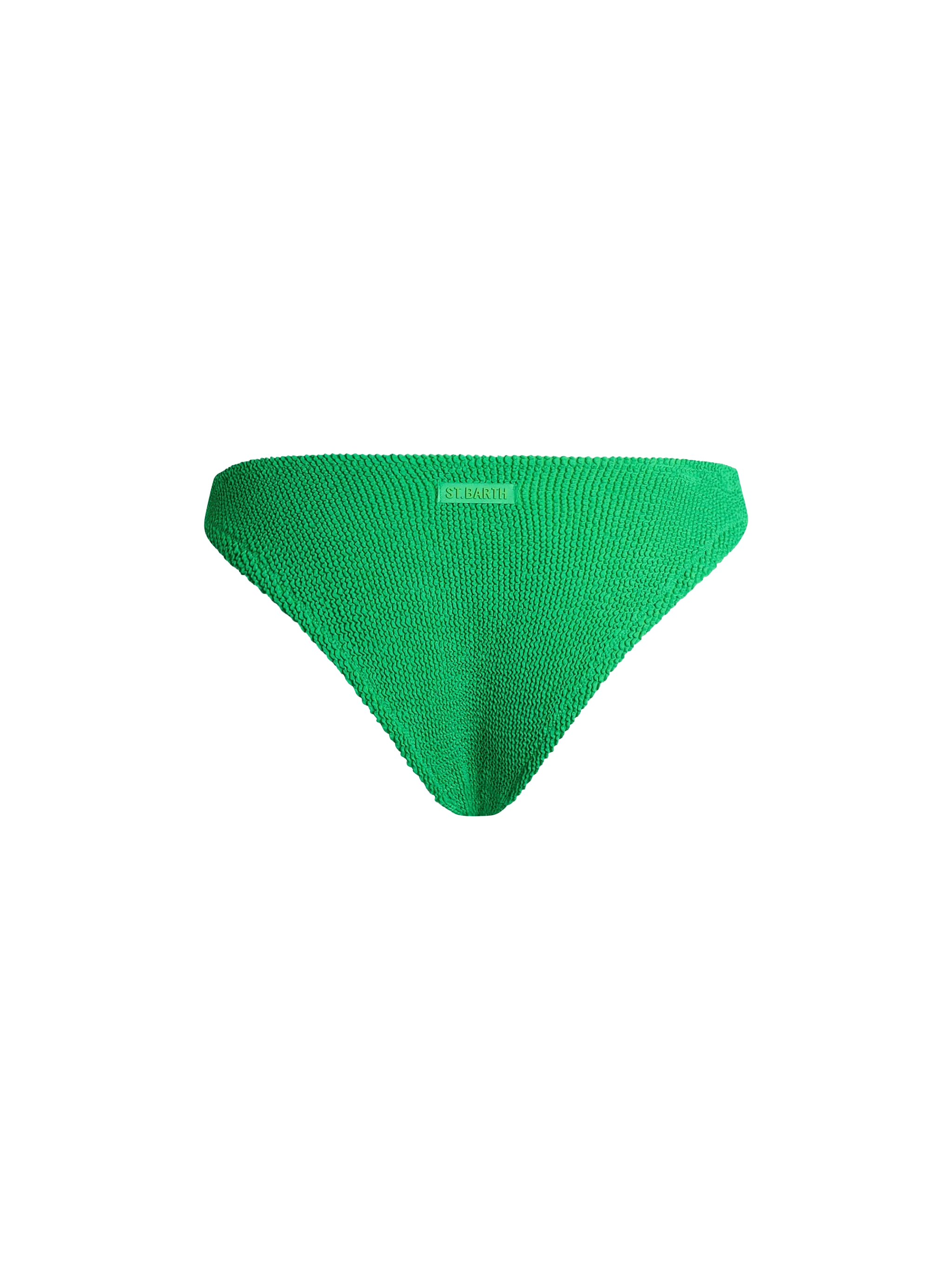 Slip mare Elise in crinkle verde tinta unita - Image 2