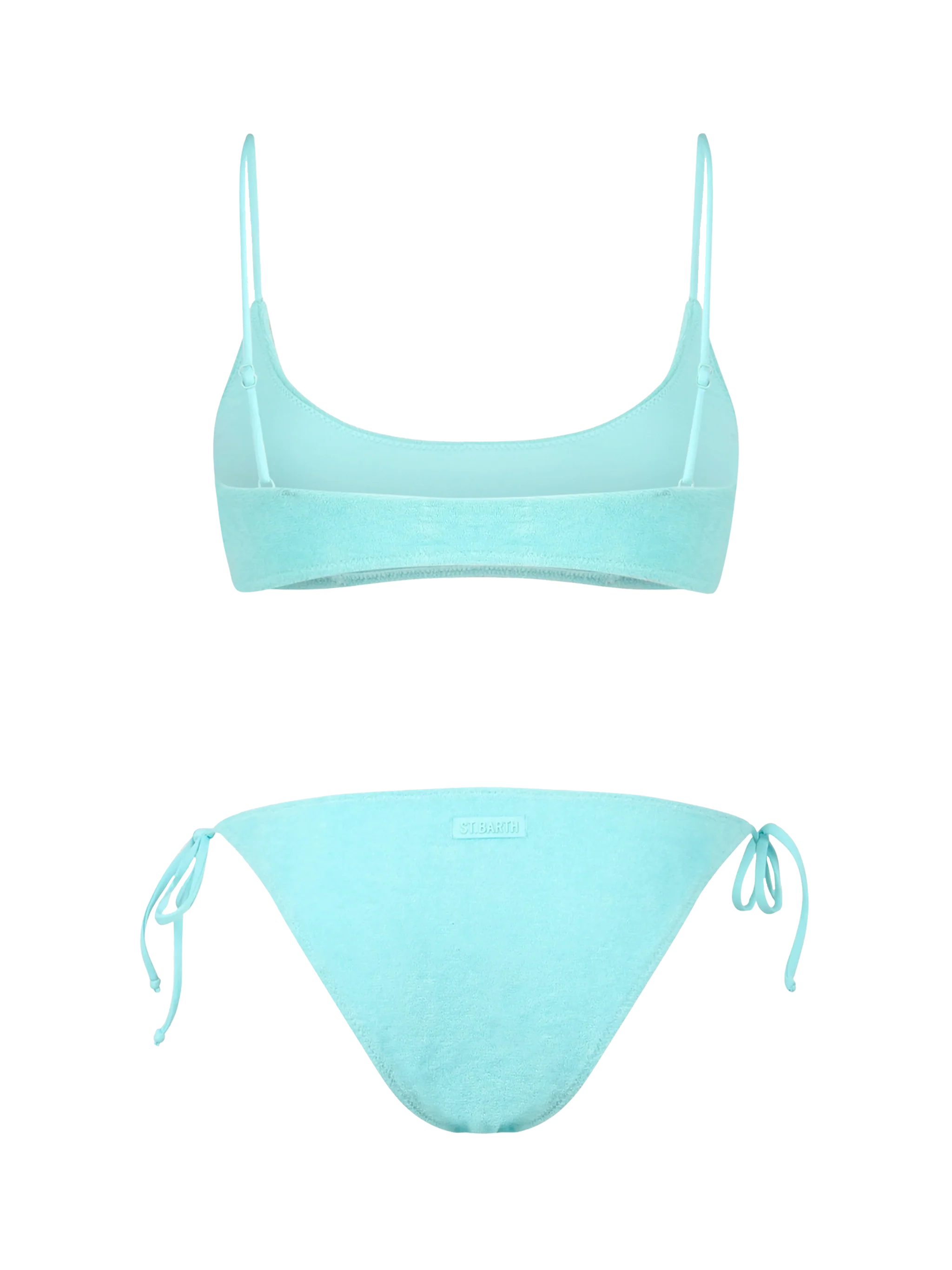 Bikini Judy Virgo bralette in tessuto effetto spugna verde - Image 3