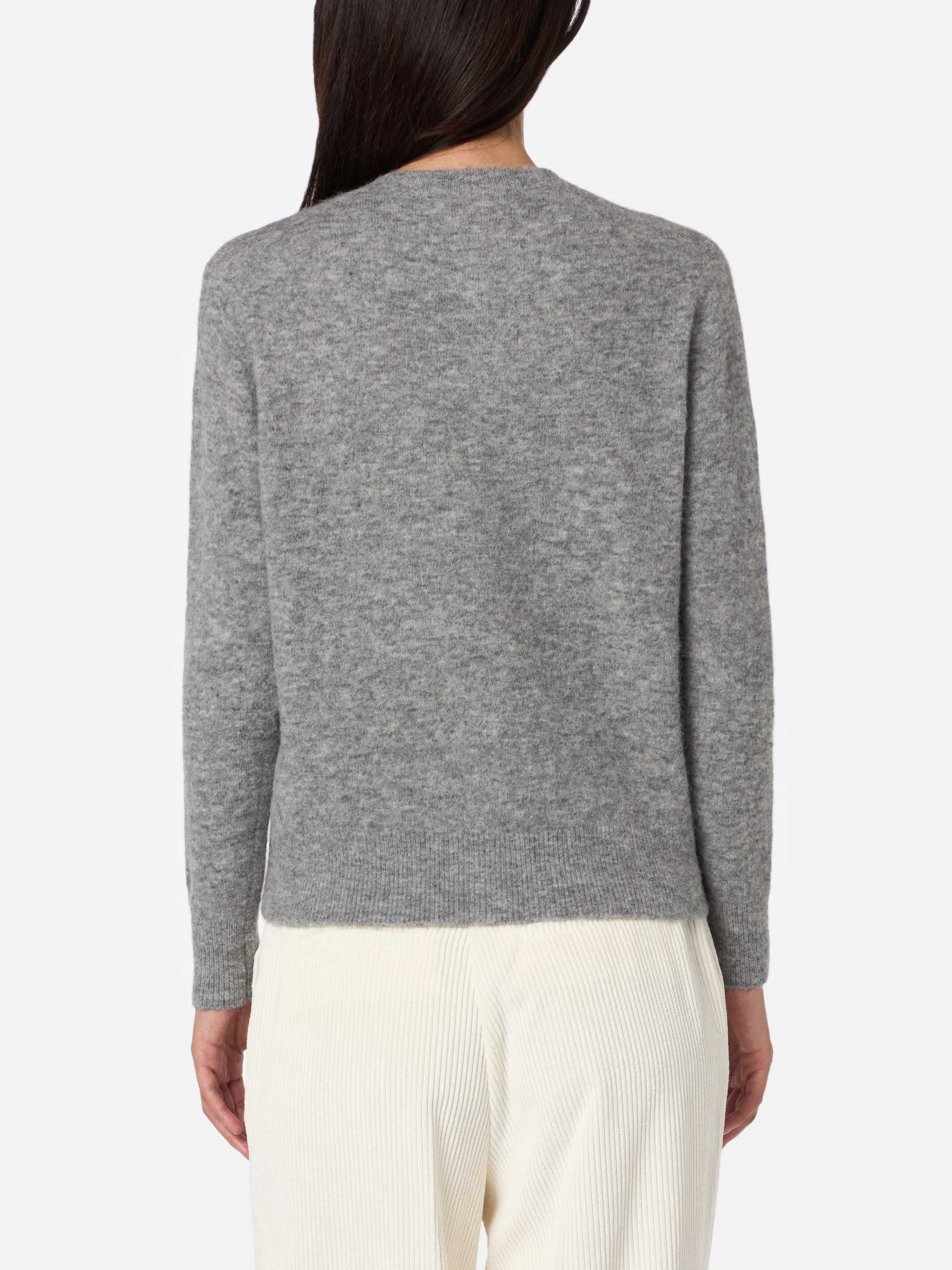 Cardigan Bellamy in maglia con strass grigio - Image 3