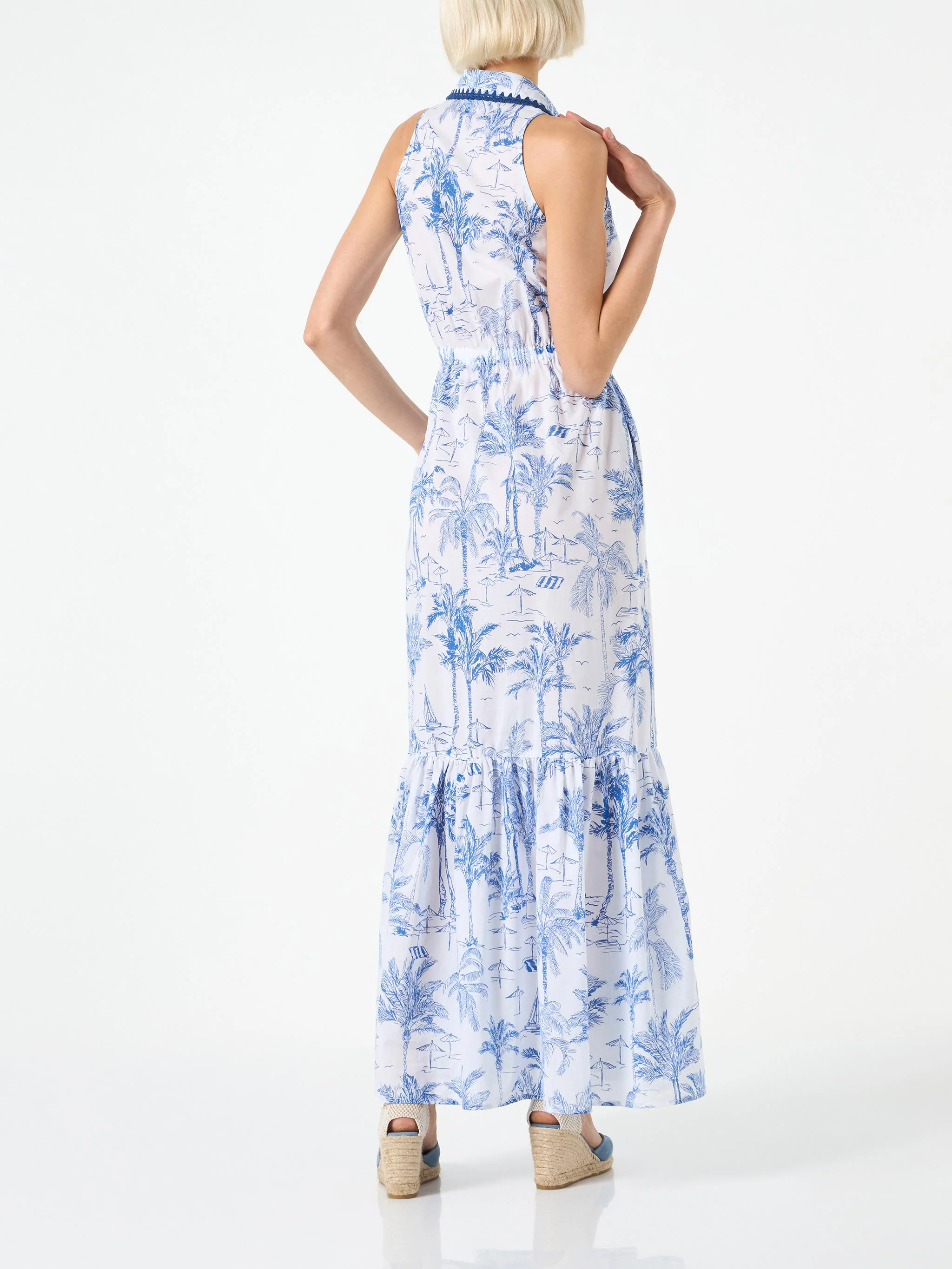 Abito lungo Ida halterneck con stampa toile de jouy - Image 2