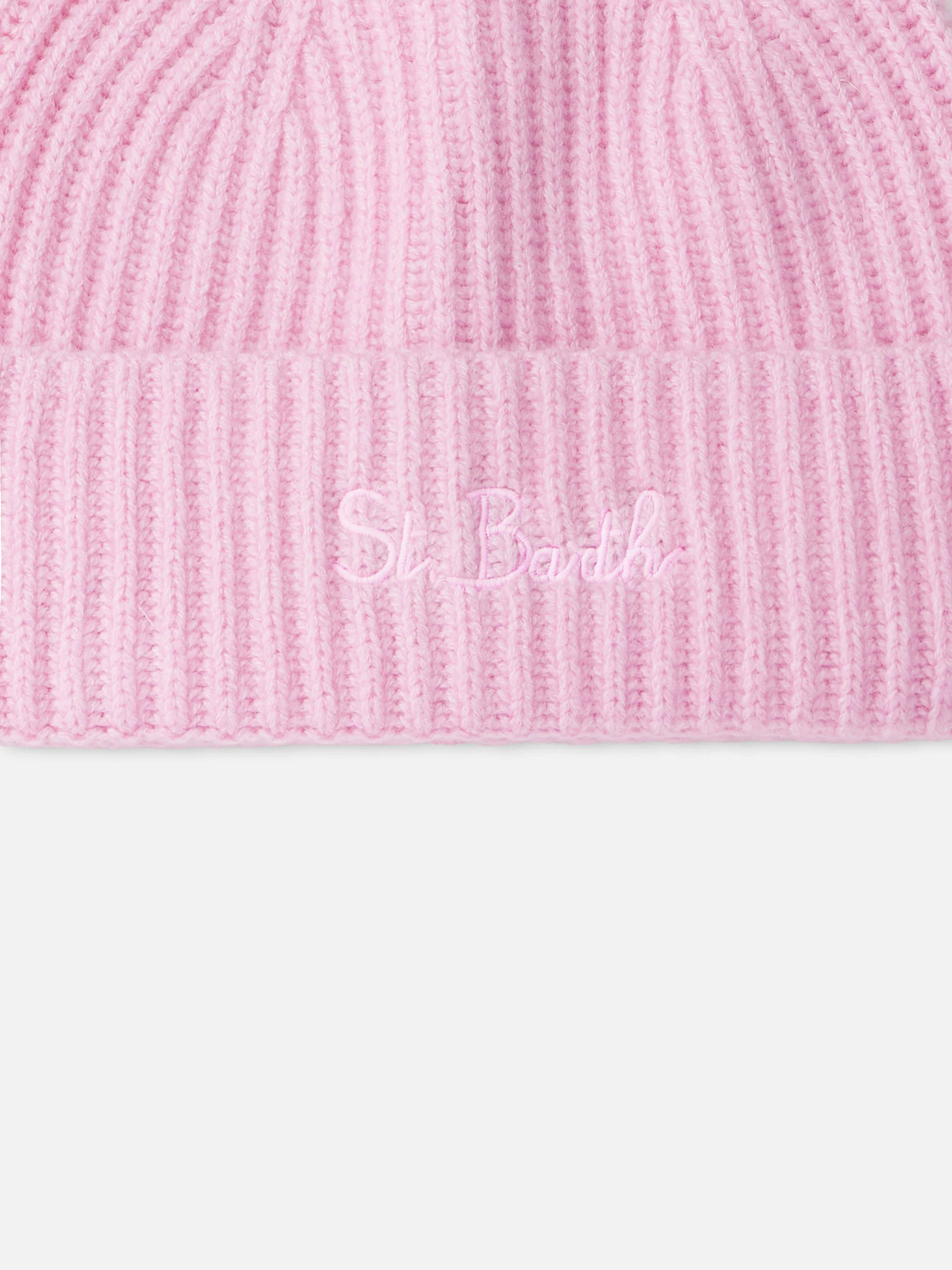Berretto Moss in misto cashmere rosa - Image 3