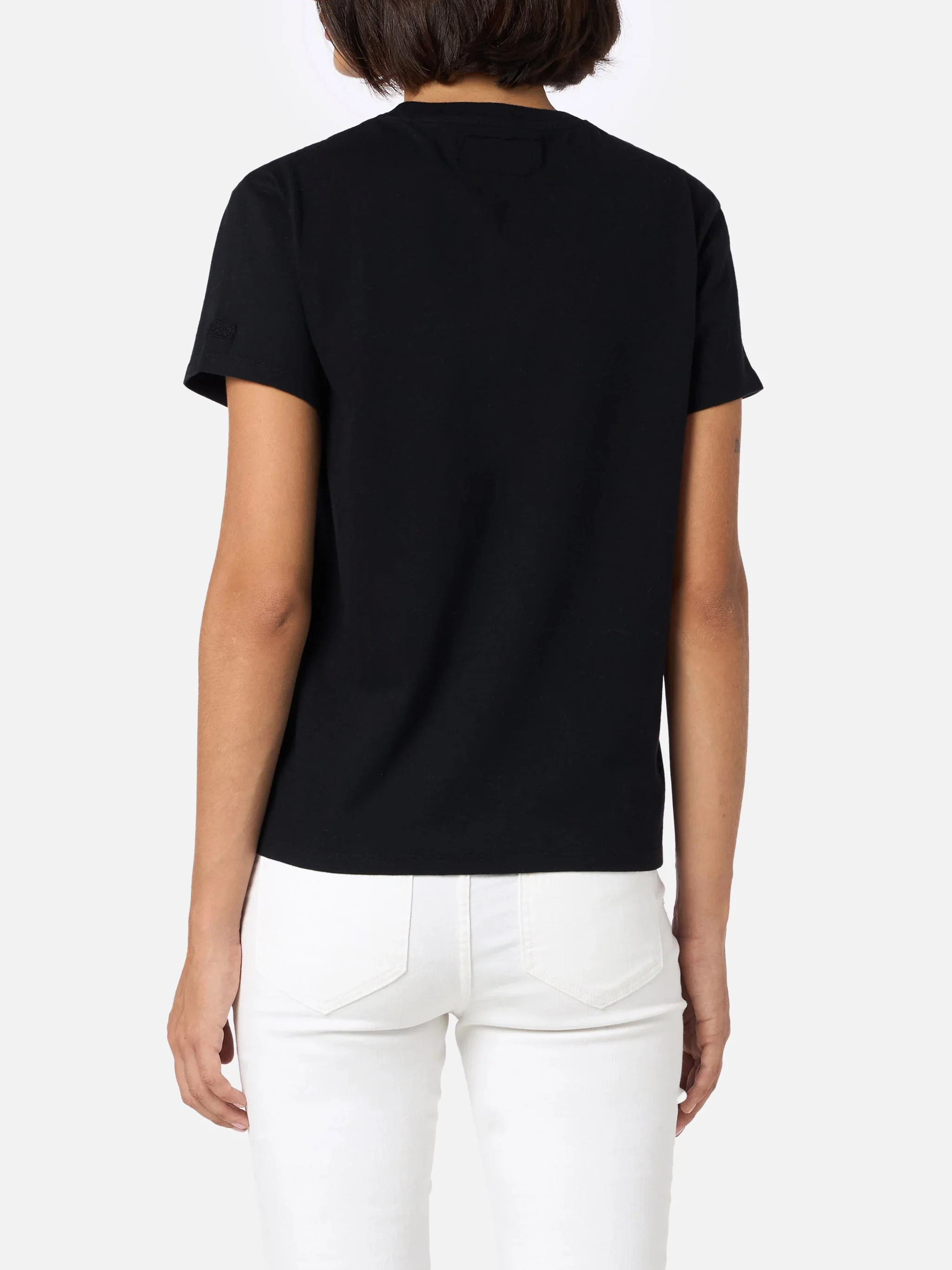 T-shirt Emilie nero con ricamo Vip Club Cortina | Special Edition - Image 4