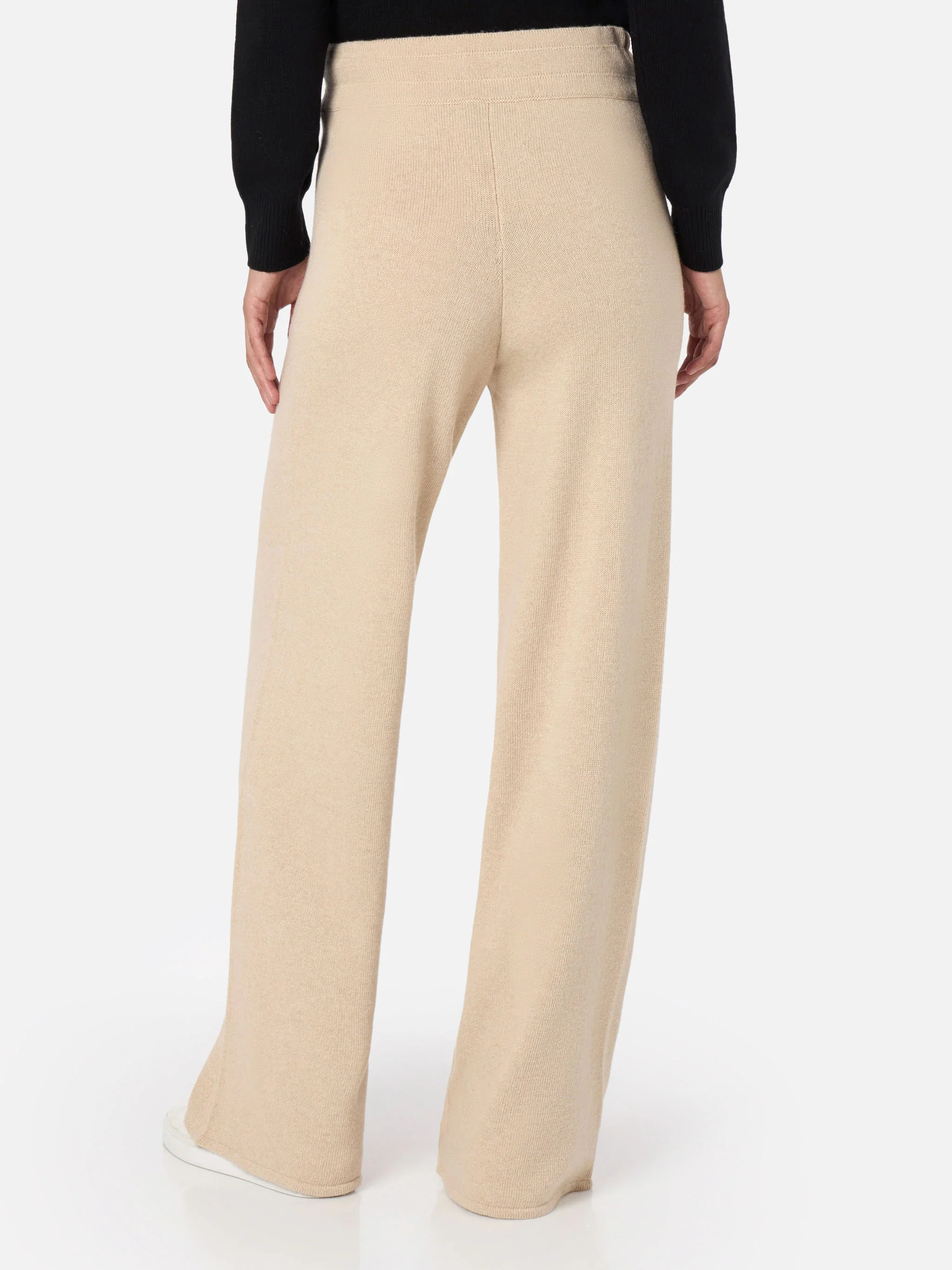 Pantalone Cambon in maglia misto cashmere beige - Image 3