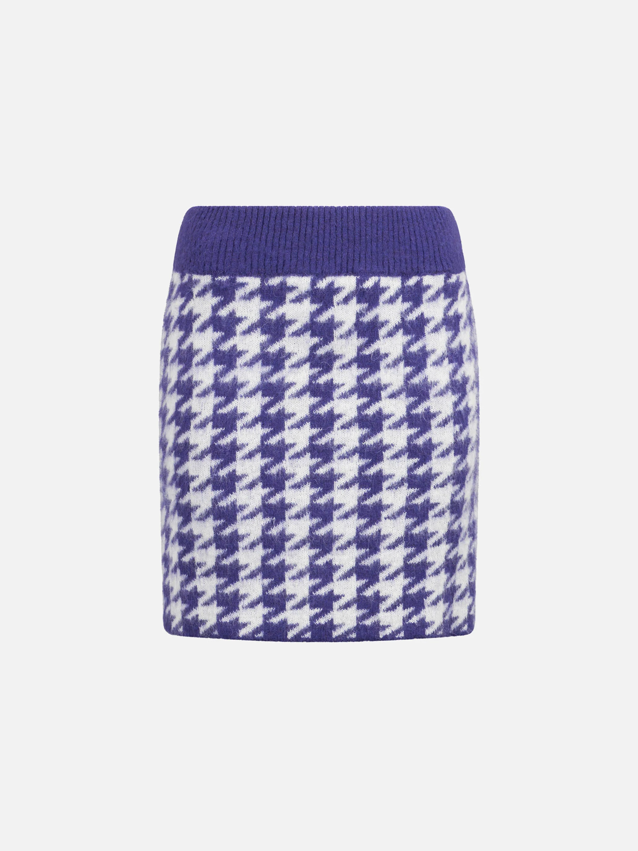 Gonna Chatel in maglia con fantasia pied de poule viola - Image 6