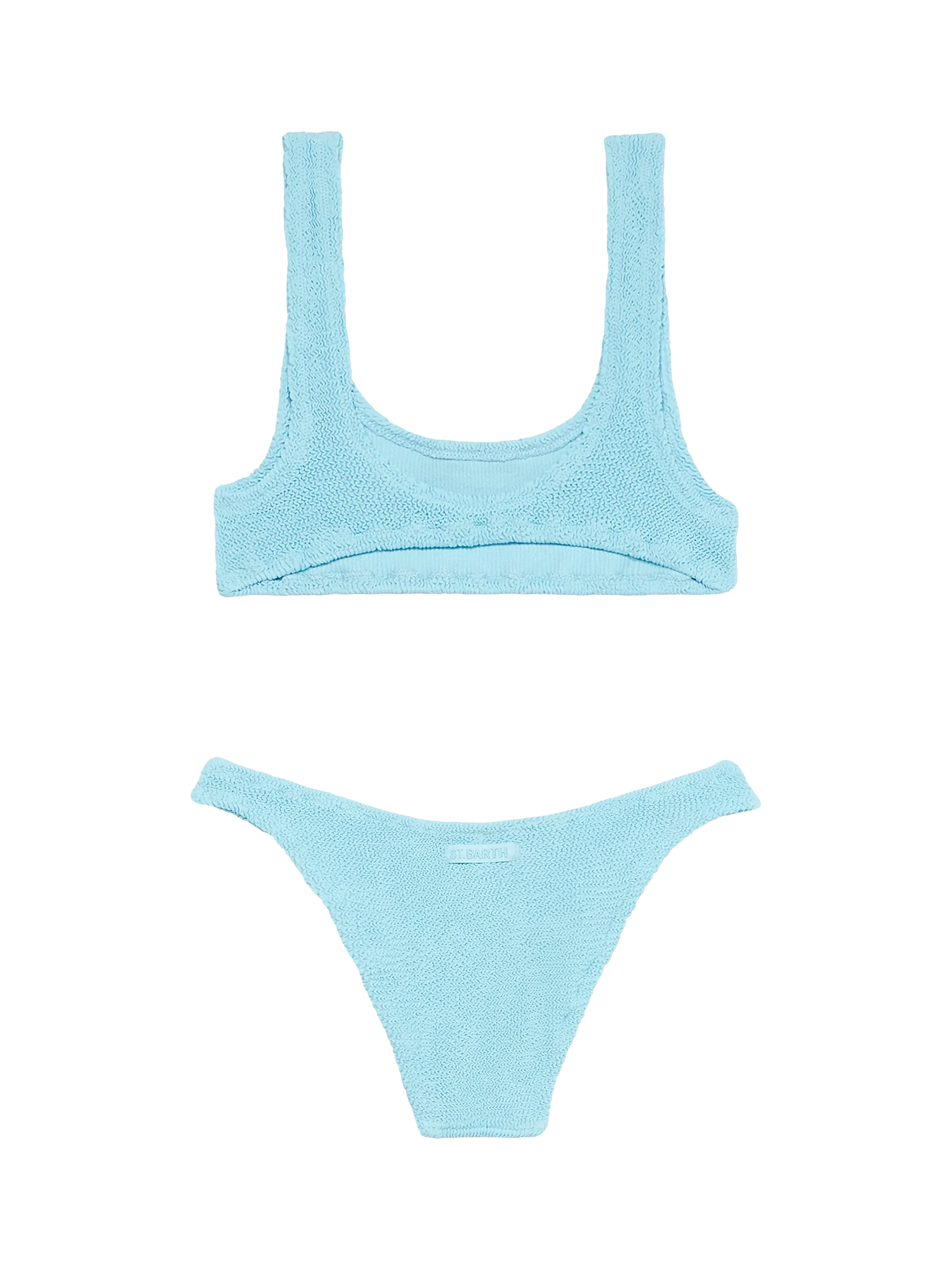 Bikini Naima Elise bralette crinkle azzurro chiaro tinta unita - Image 3