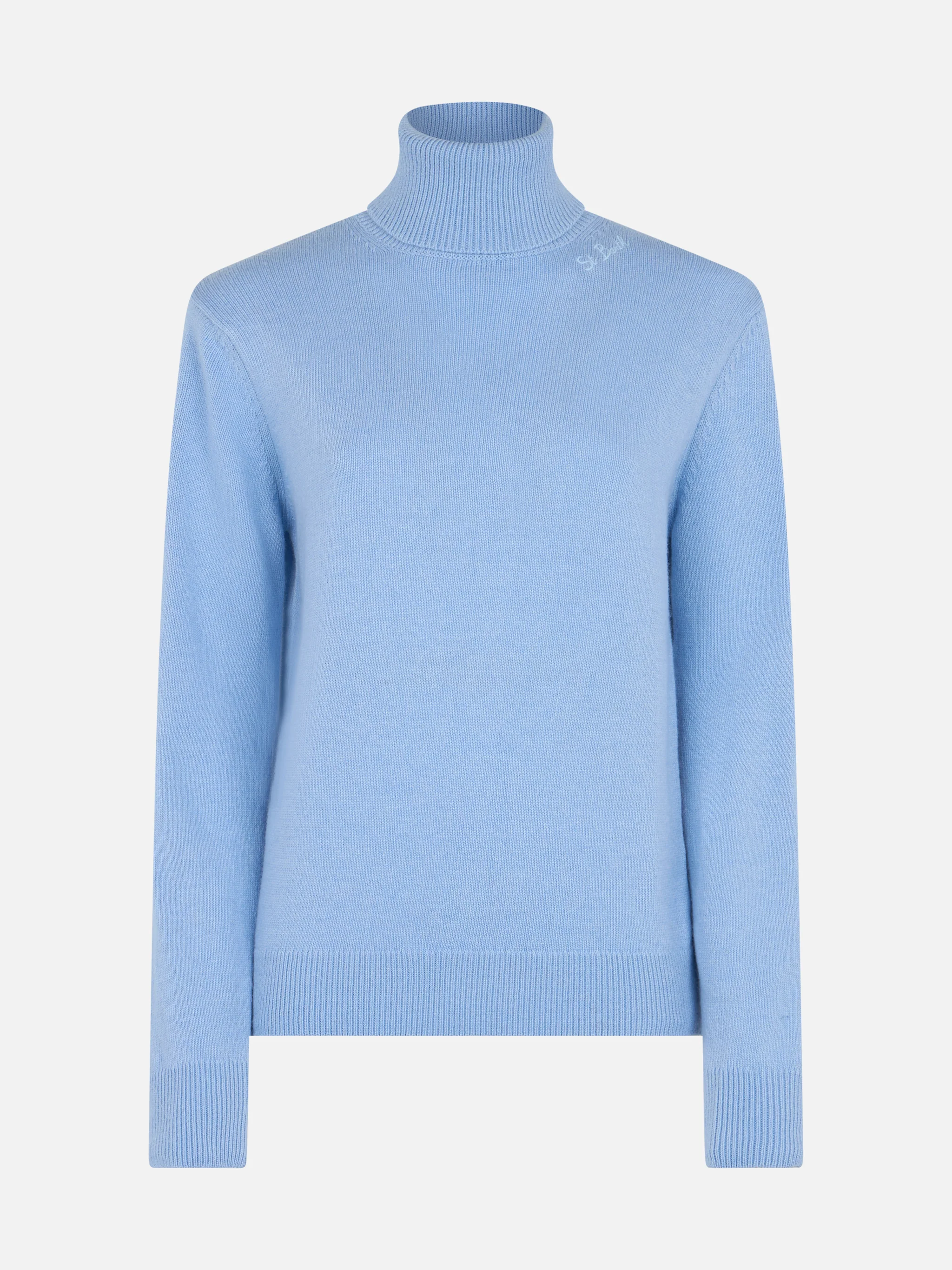 Dolcevita Moody azzurro in MISTO CASHMERE - Image 4