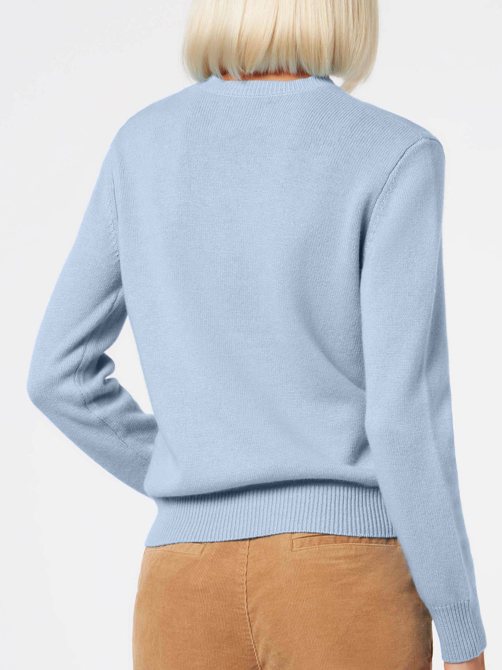 Maglione in 100% CASHMERE azzurro - Image 3