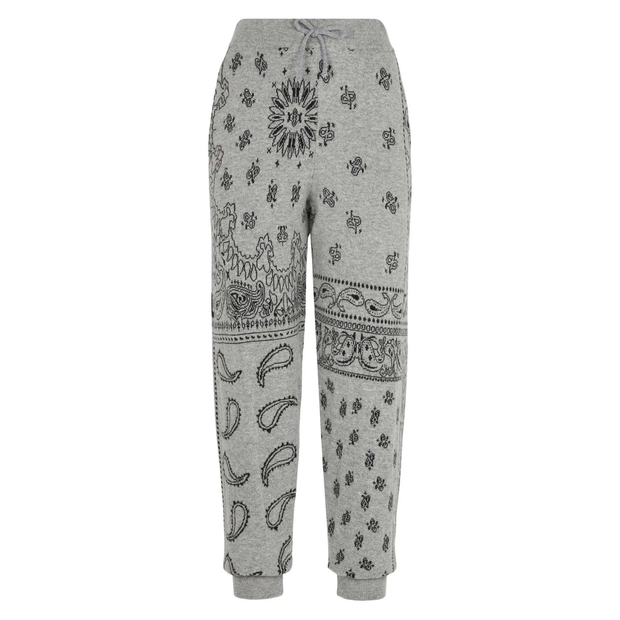 Pantaloni jogger da donna in maglia con jacquard bandana - Image 5