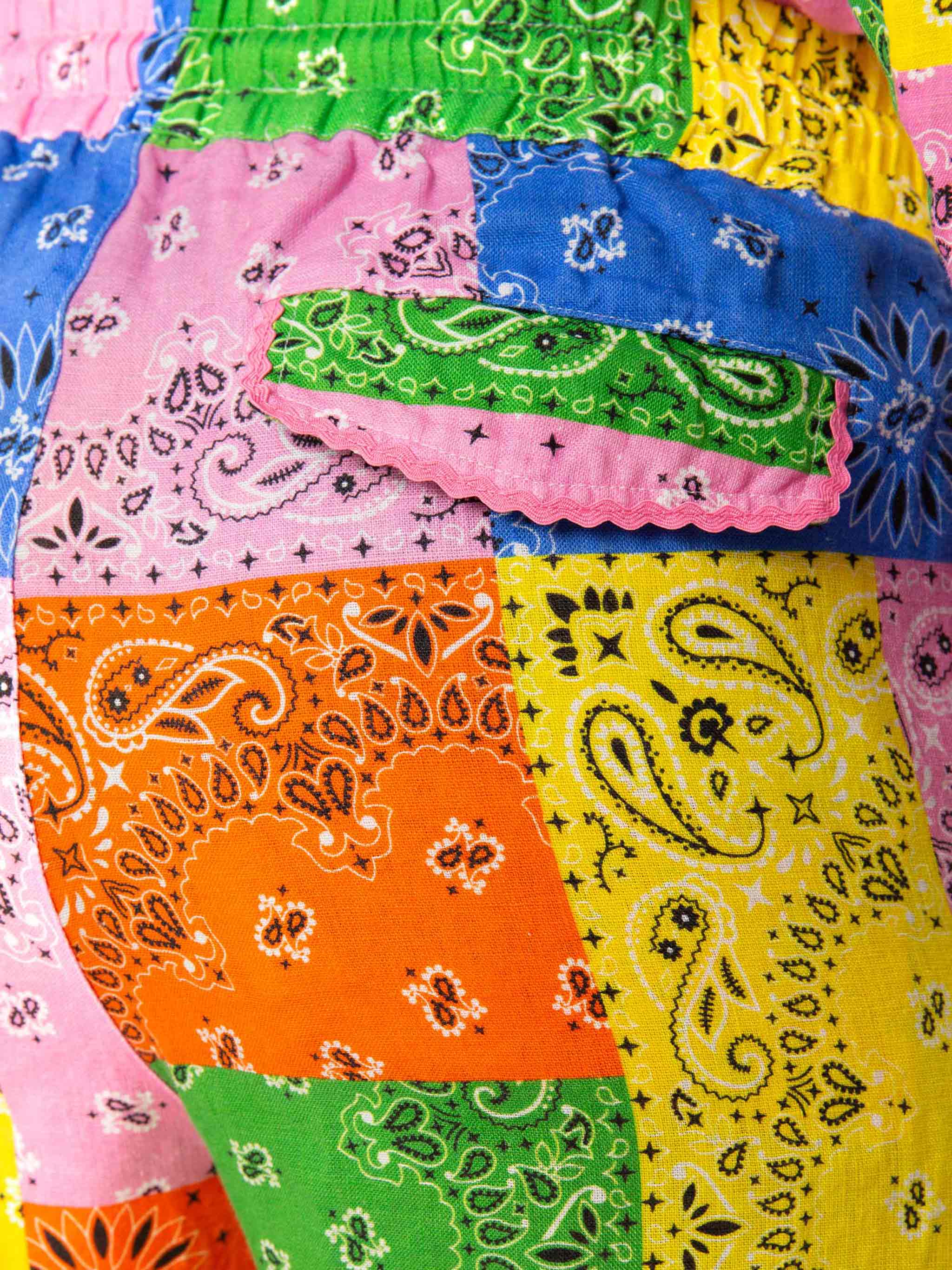 Pantaloni Millie in lino con stampa bandana multicolore - Image 3