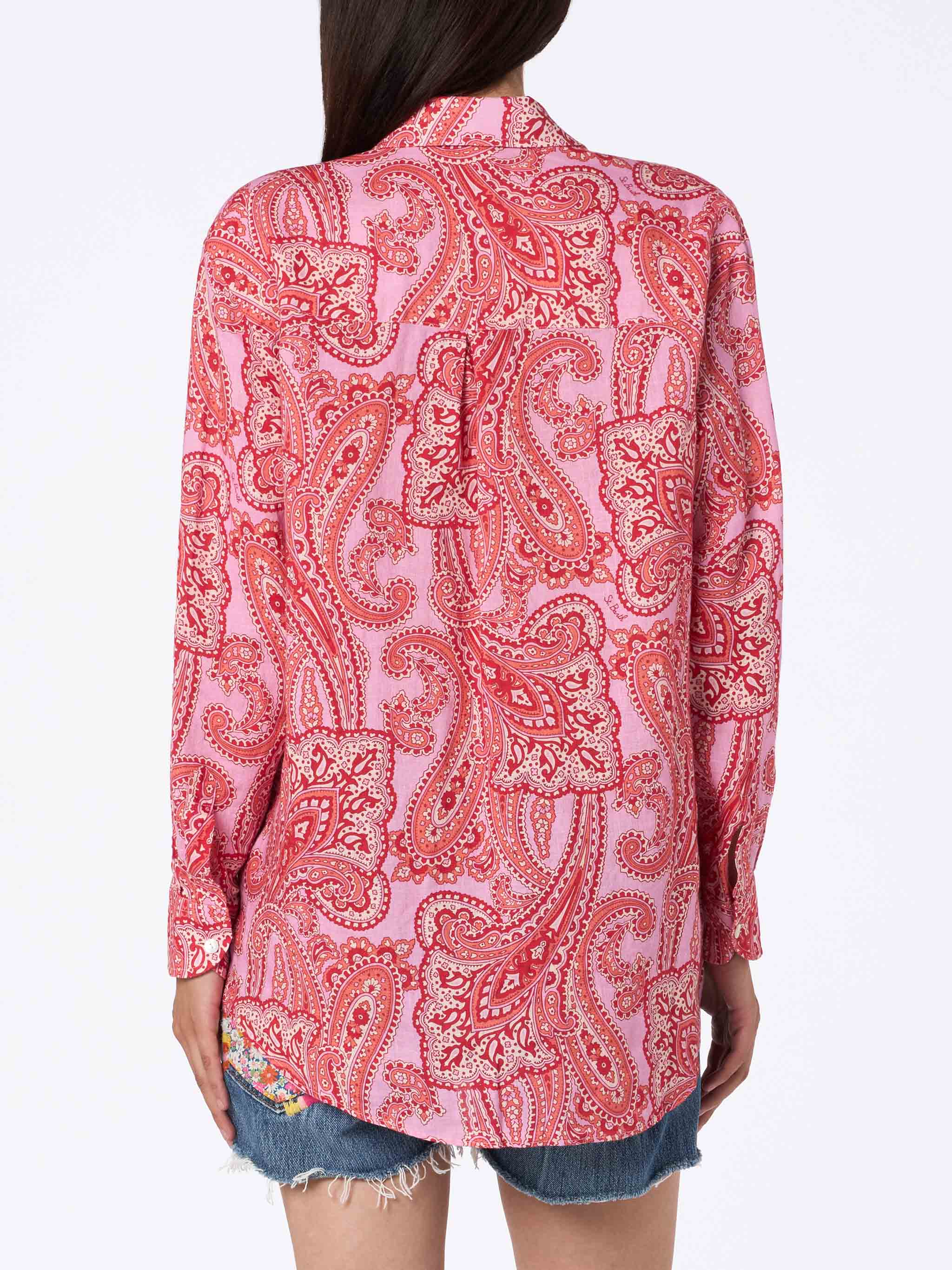 Camicia Alodie in lino con stampa paisley - Image 2