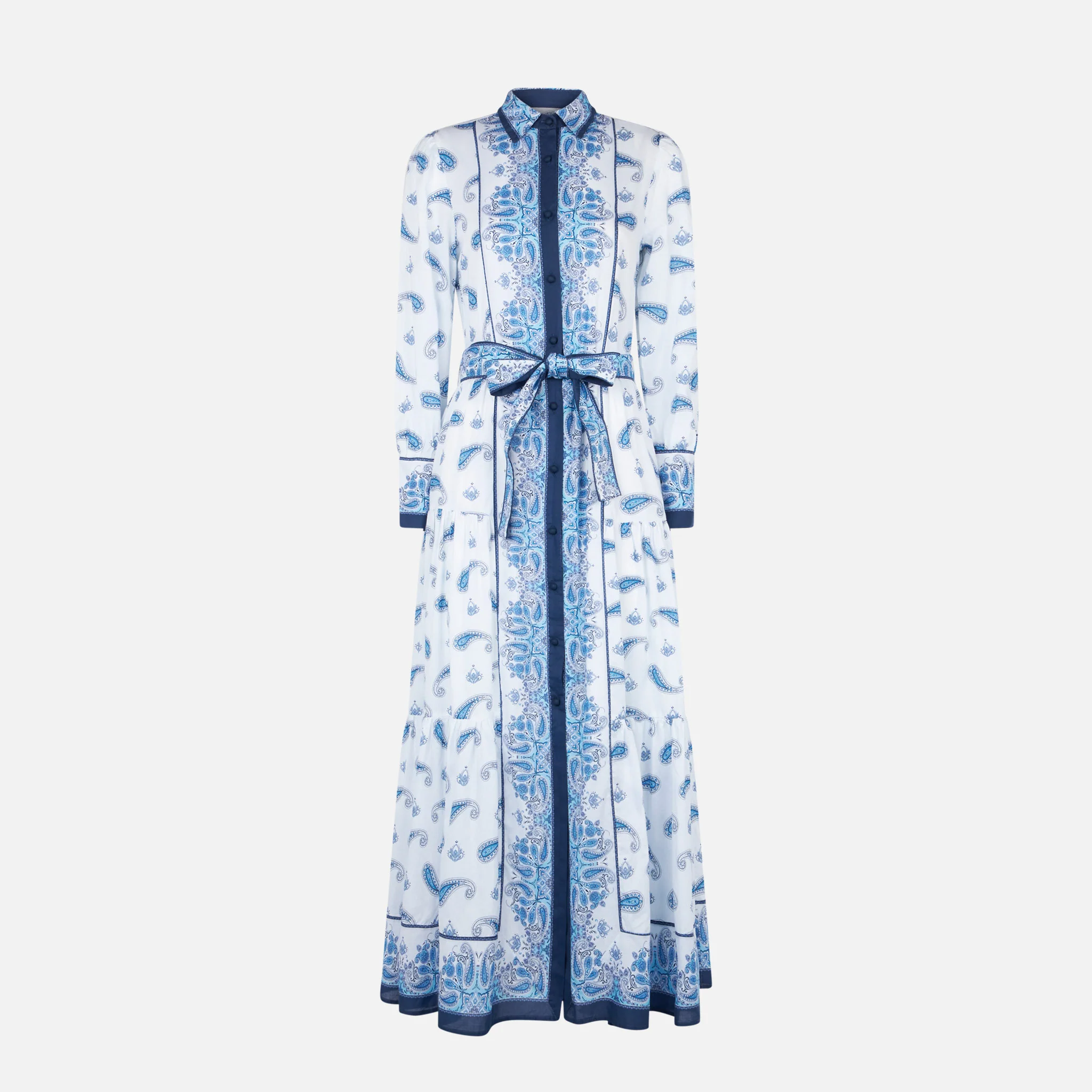 Abito lungo Jensen in cotone con fantasia paisley - Image 4