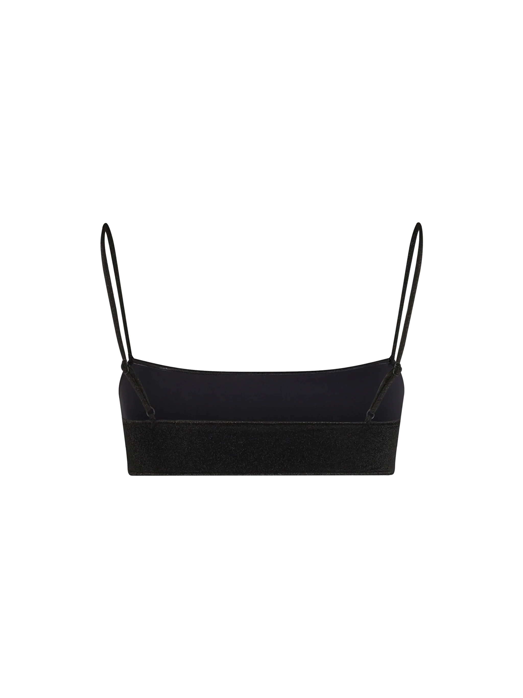 Top bikini Sadie bralette in lurex nero tinta unita - Image 2