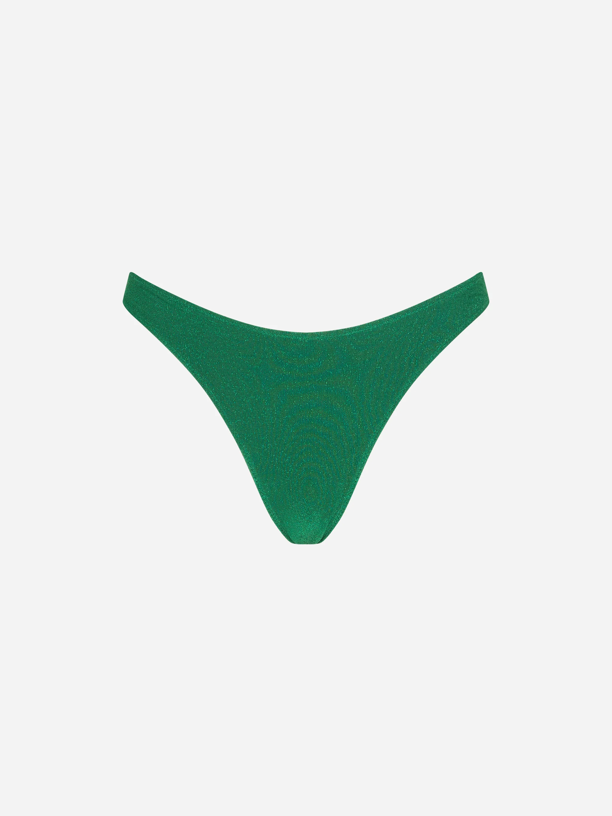 Slip mare Naomi cheeky lurex verde tinta unita