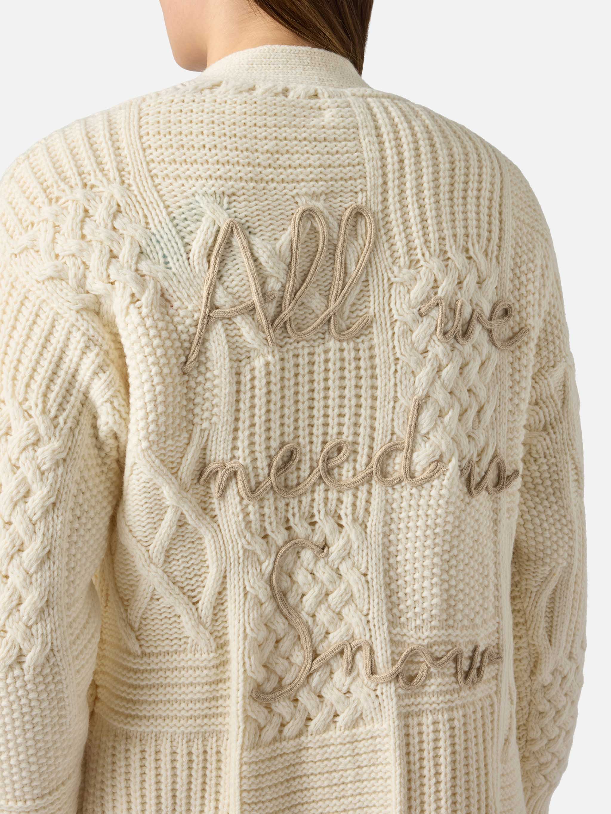Maxi cardigan da donna con ricamo e cintura - Image 5
