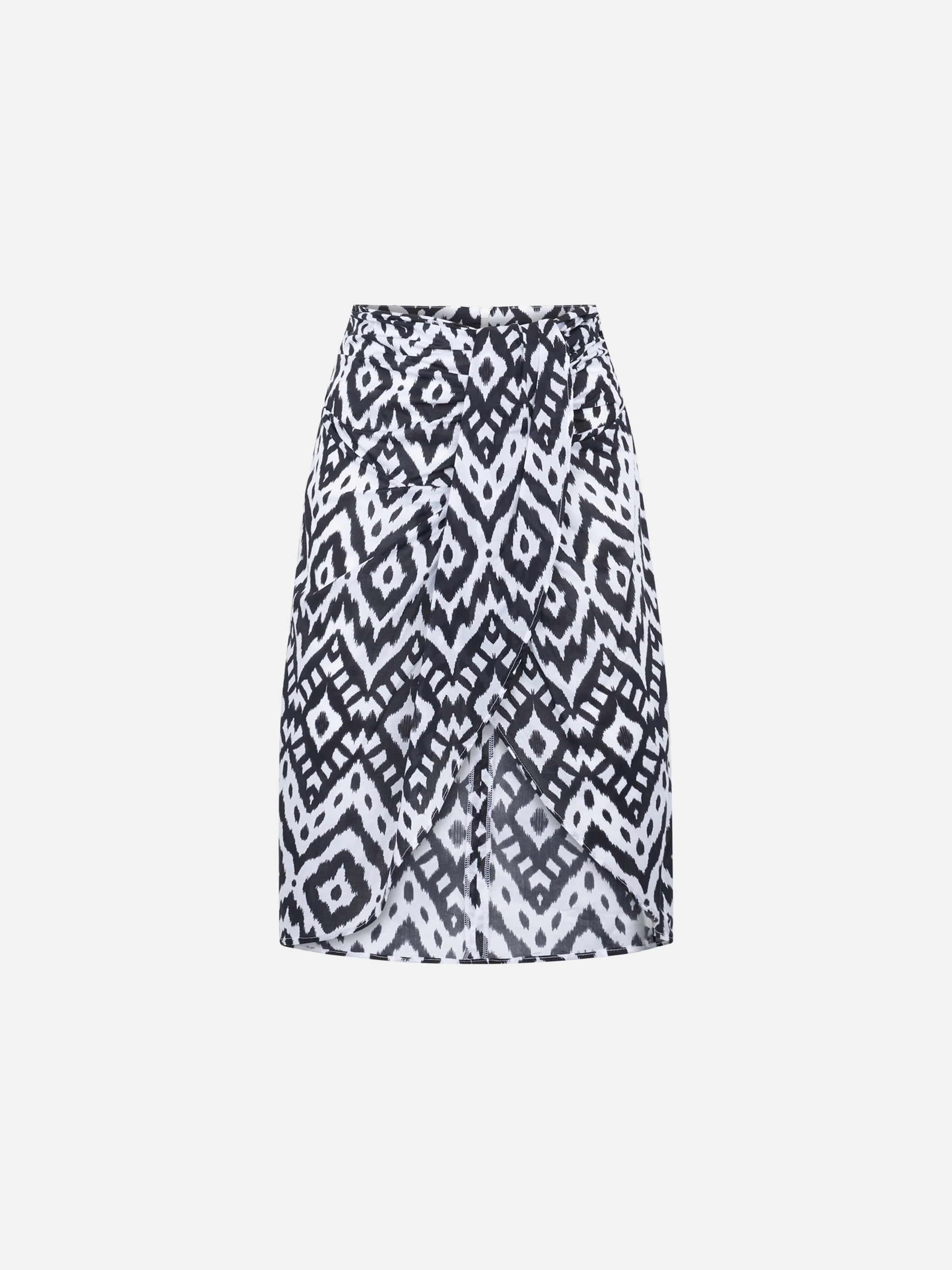 Gonna midi Amanda ikat bianco e nero - Image 4