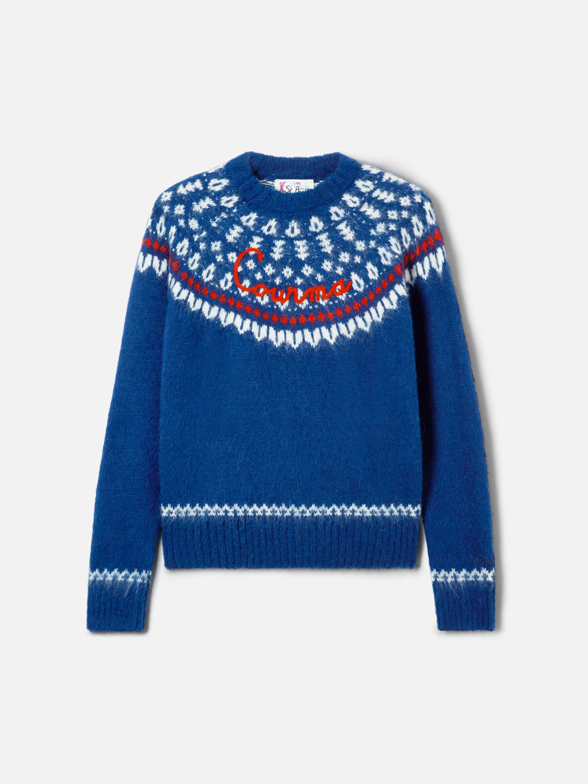 Maglione New Queen Nordic Soft con fantasia jacquard blu  - Image 5
