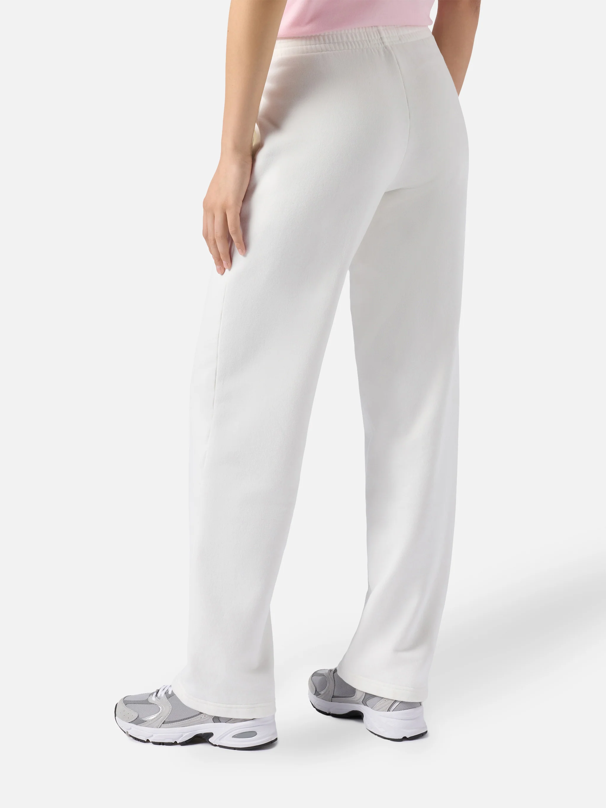 Pantaloni Deena jogger in cotone panna - Image 3