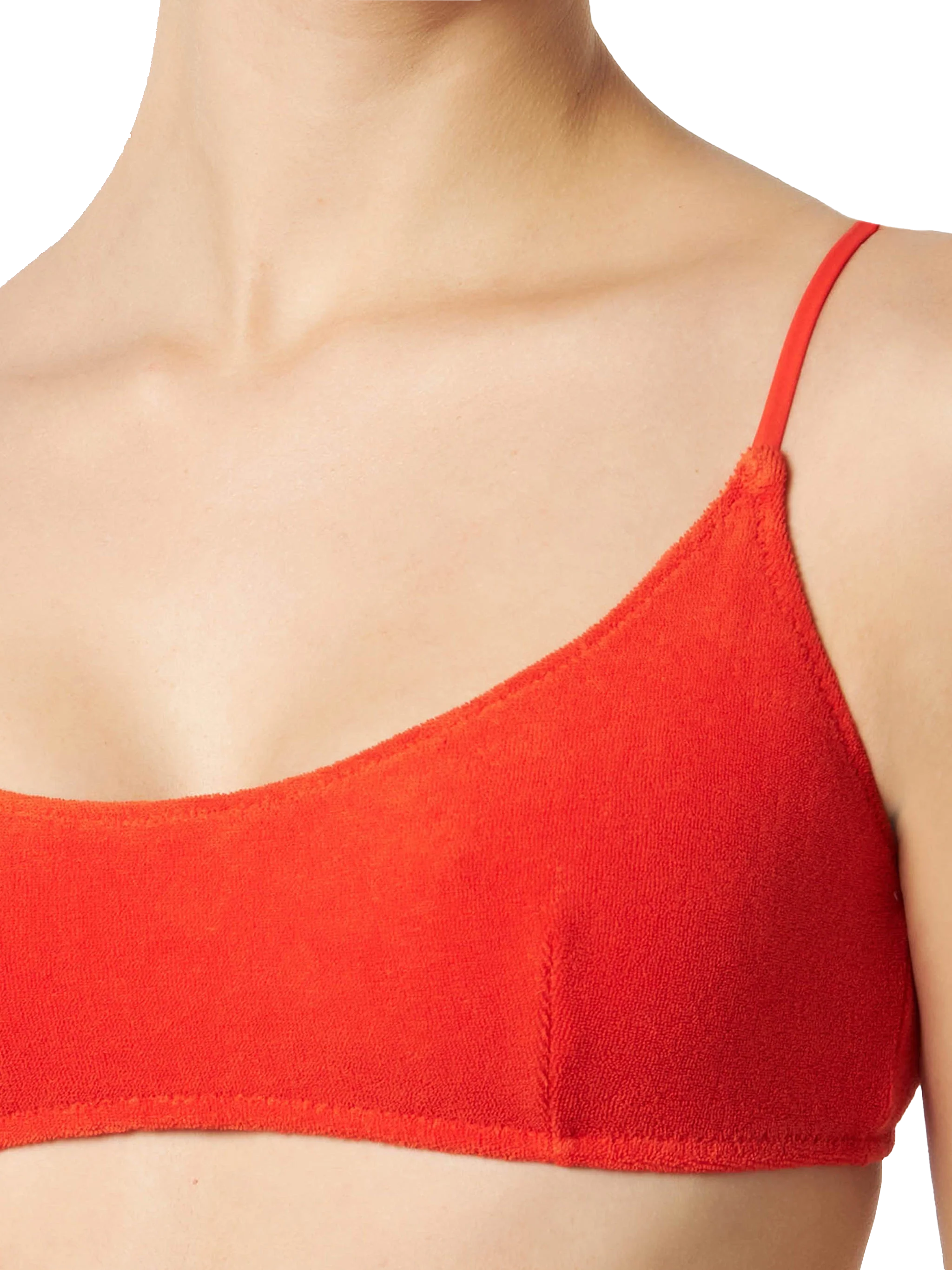 Bikini Judy Naomi bralette in tessuto effetto spugna arancione - Image 4