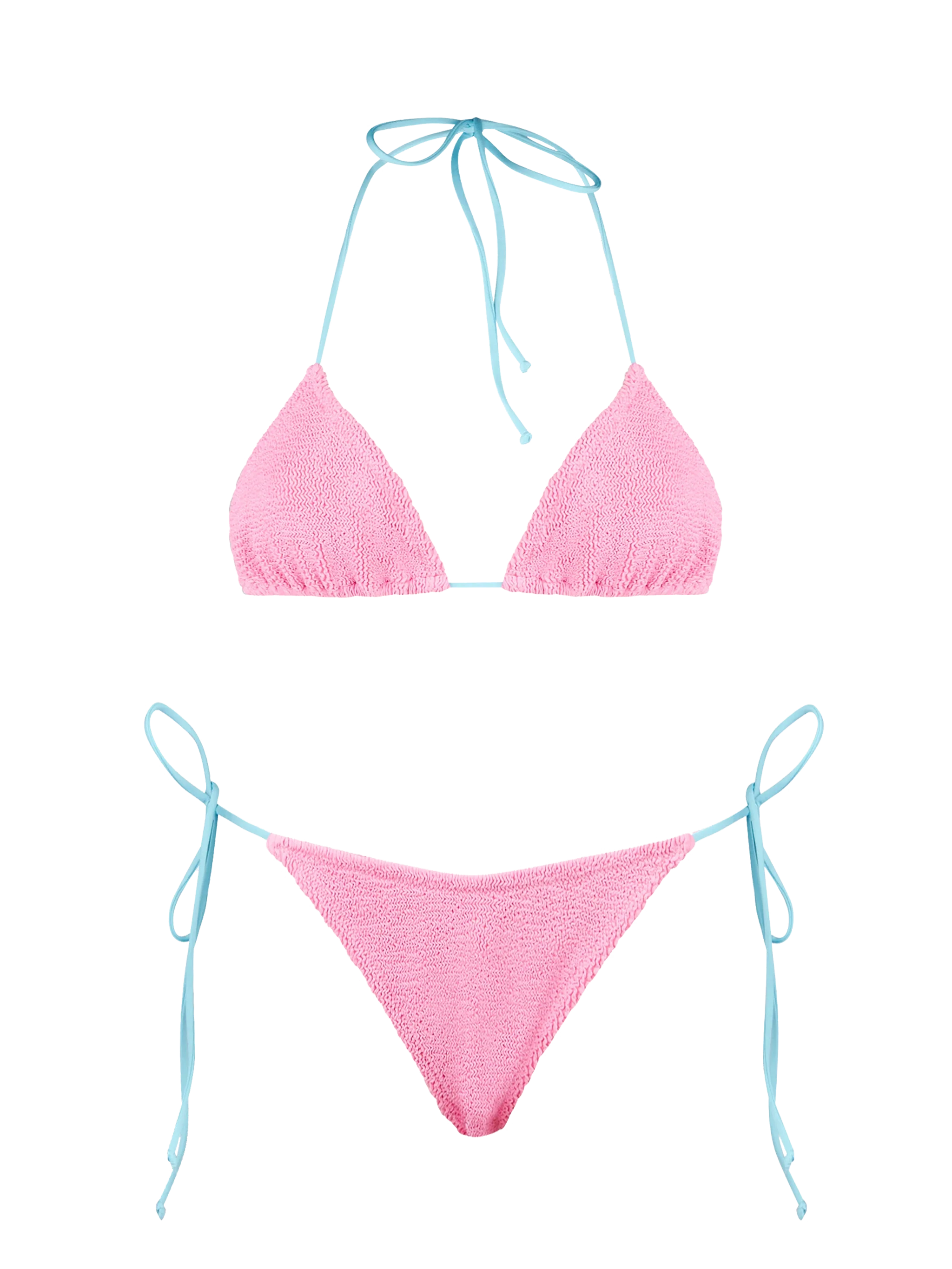 Bikini Lucienne triangolo crinkle rosa | Special Edition