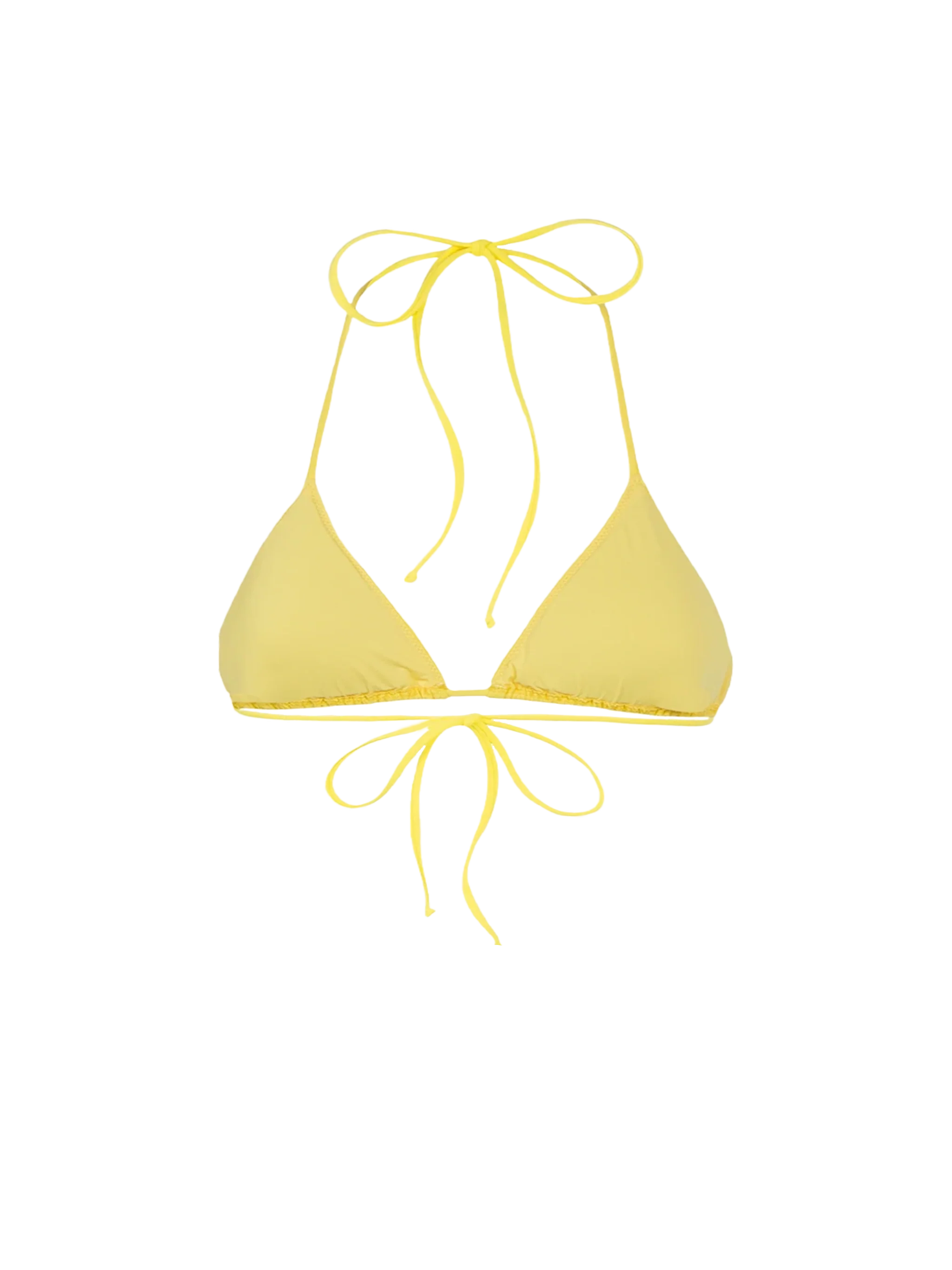 Top bikini Leah giallo chiaro a triangolo - Image 2
