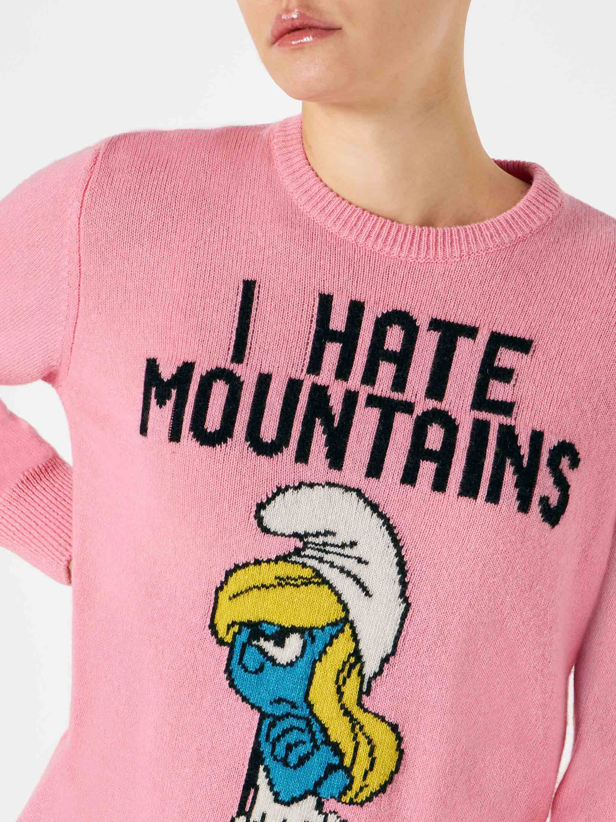 Maglia Queen con stampa Angry Smurfette e ricamo I hate Mountains | Special Edition - Image 2