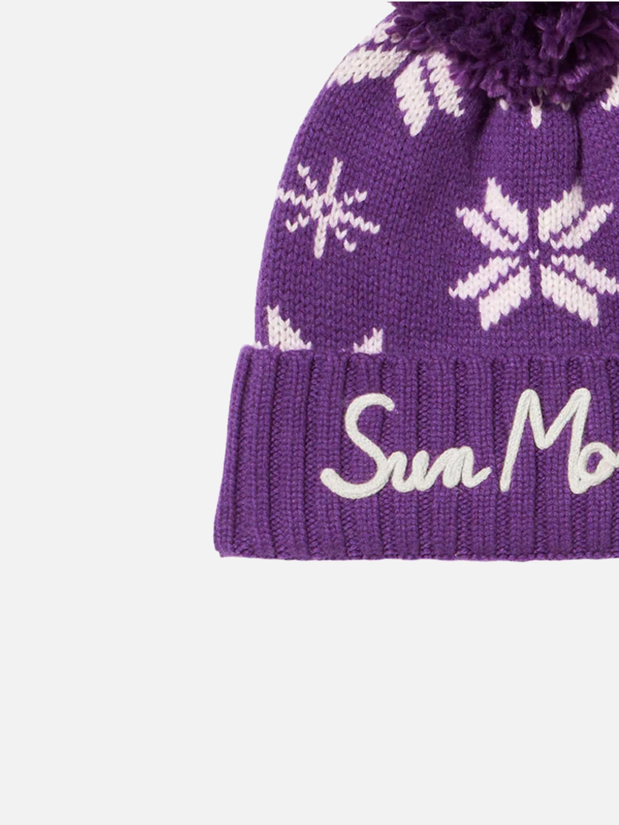 Cappello Holden in maglia viola con motivo norvegese - Image 4