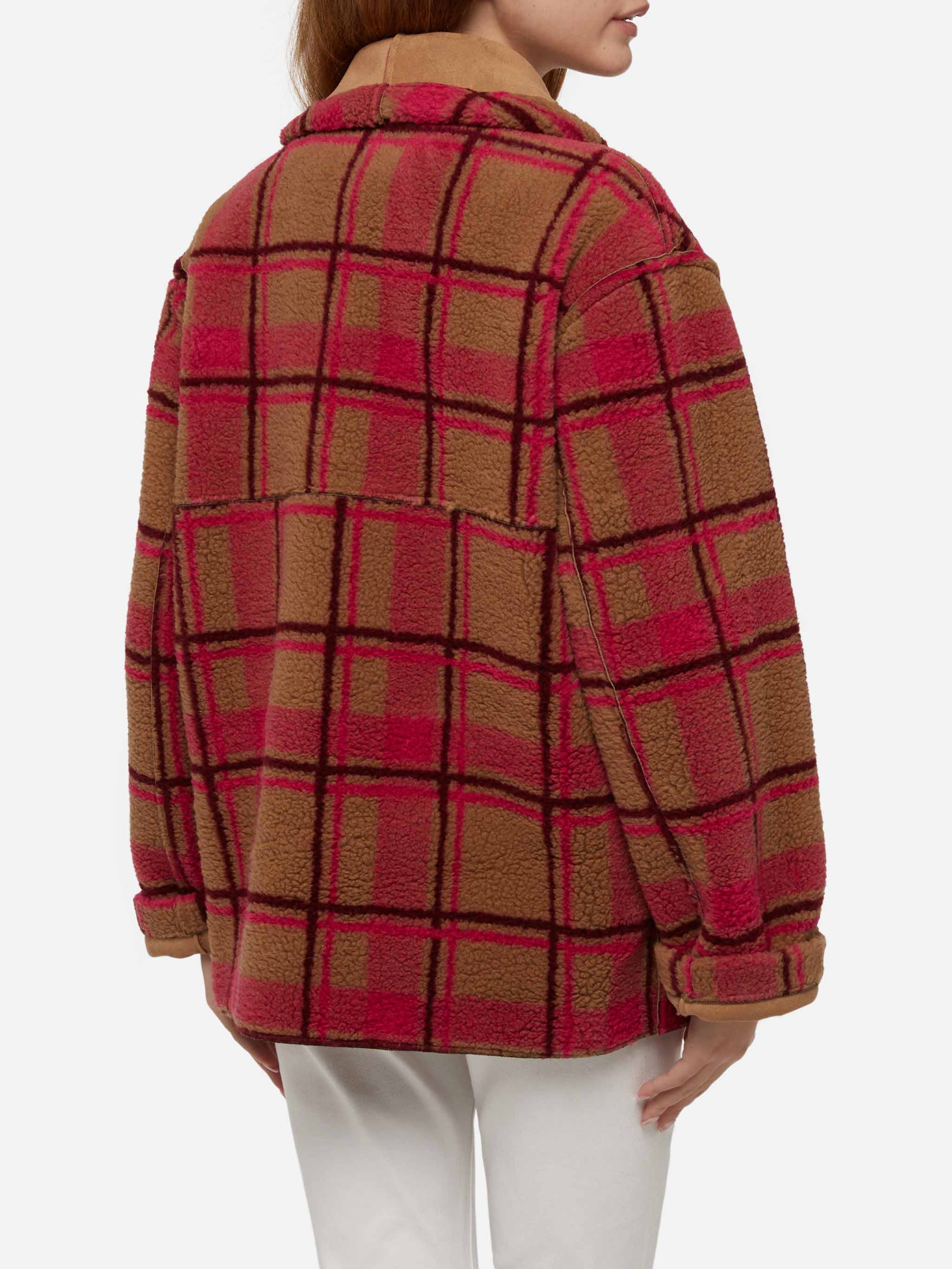 Giacca Dorys reversibile effetto shearling stampa tartan - Image 5