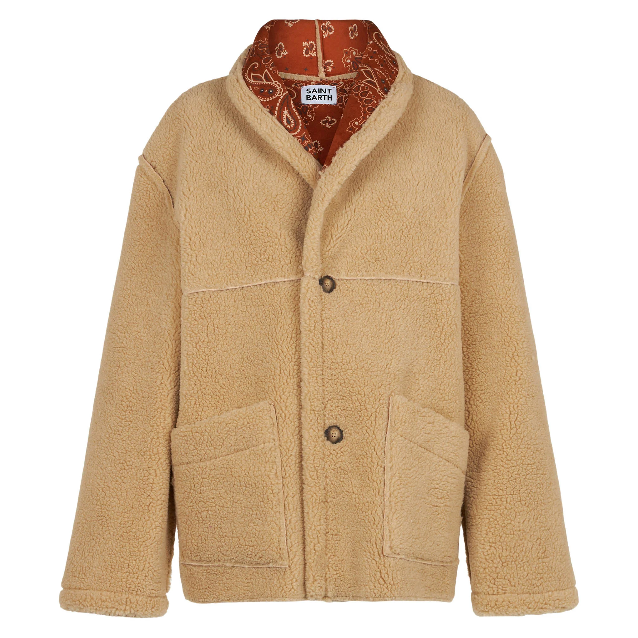 Giacca Dorys reversibile shearling stampa bandana - Image 6