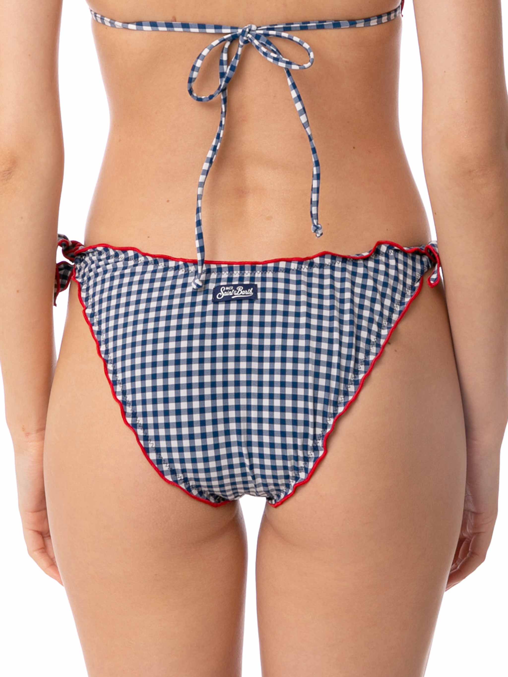 Slip mare donna con volant e stampa vichy - Image 2