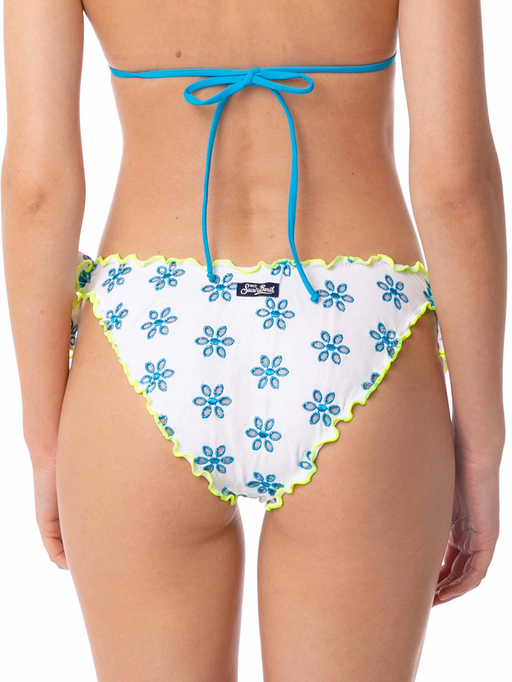 Slip mare Moon con piping fluo e fantasia floreale - Image 2