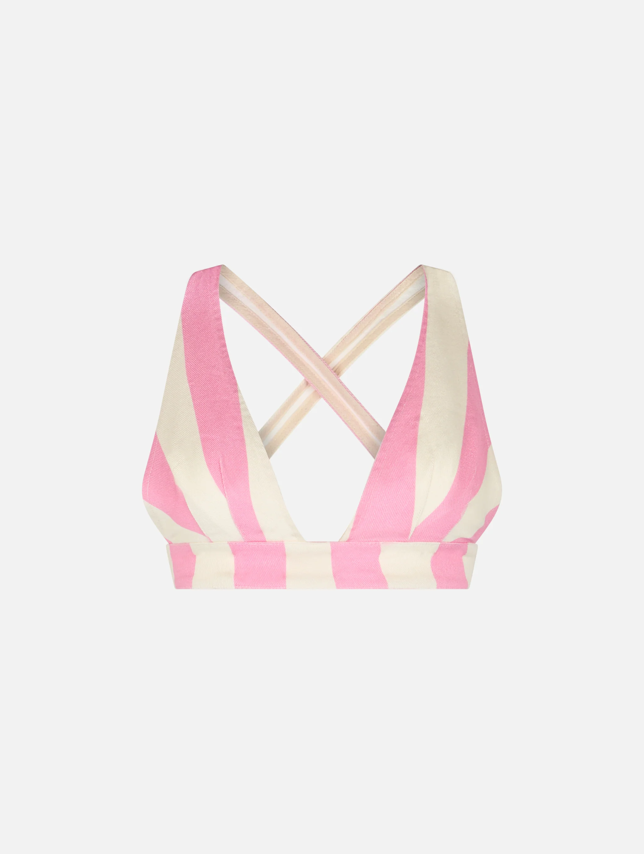 Top Eda in denim a righe rosa - Image 4