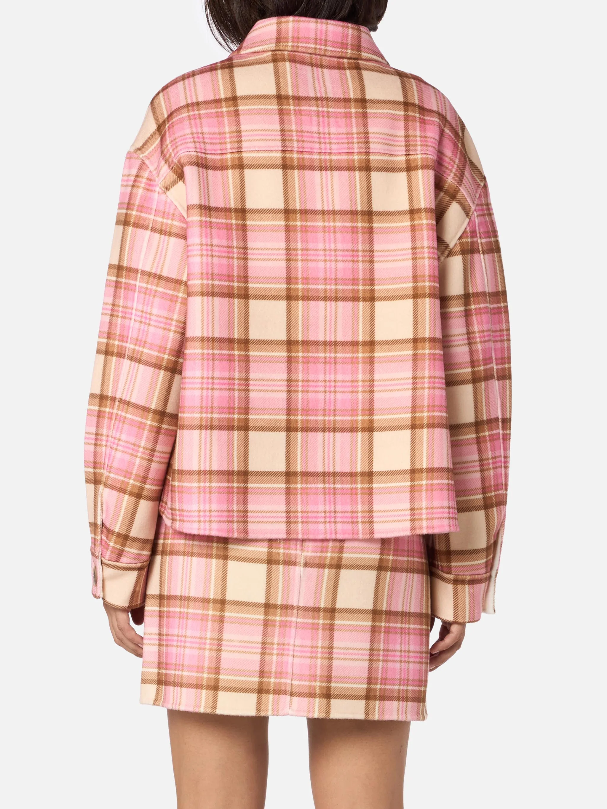 Giacca Bonnibell in tessuto effetto lana tartan rosa - Image 3